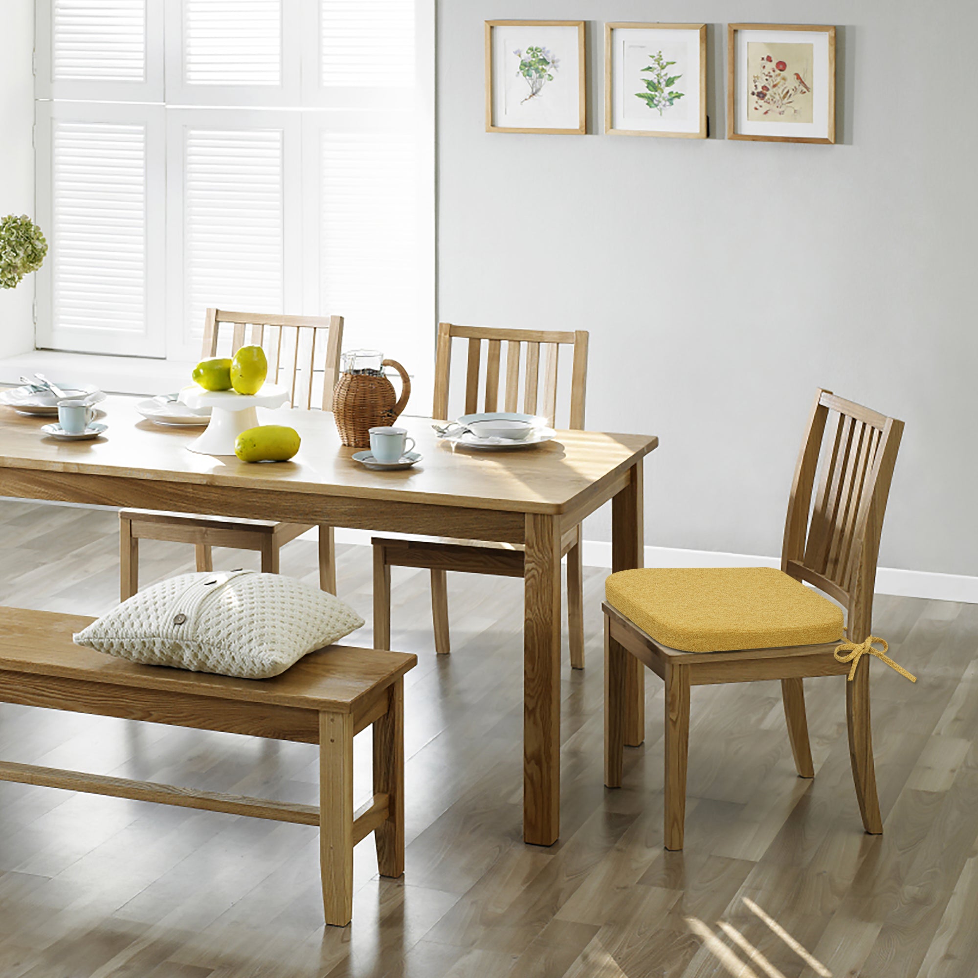 Square Memory Foam Dining Chair Cushion - Shinnwa