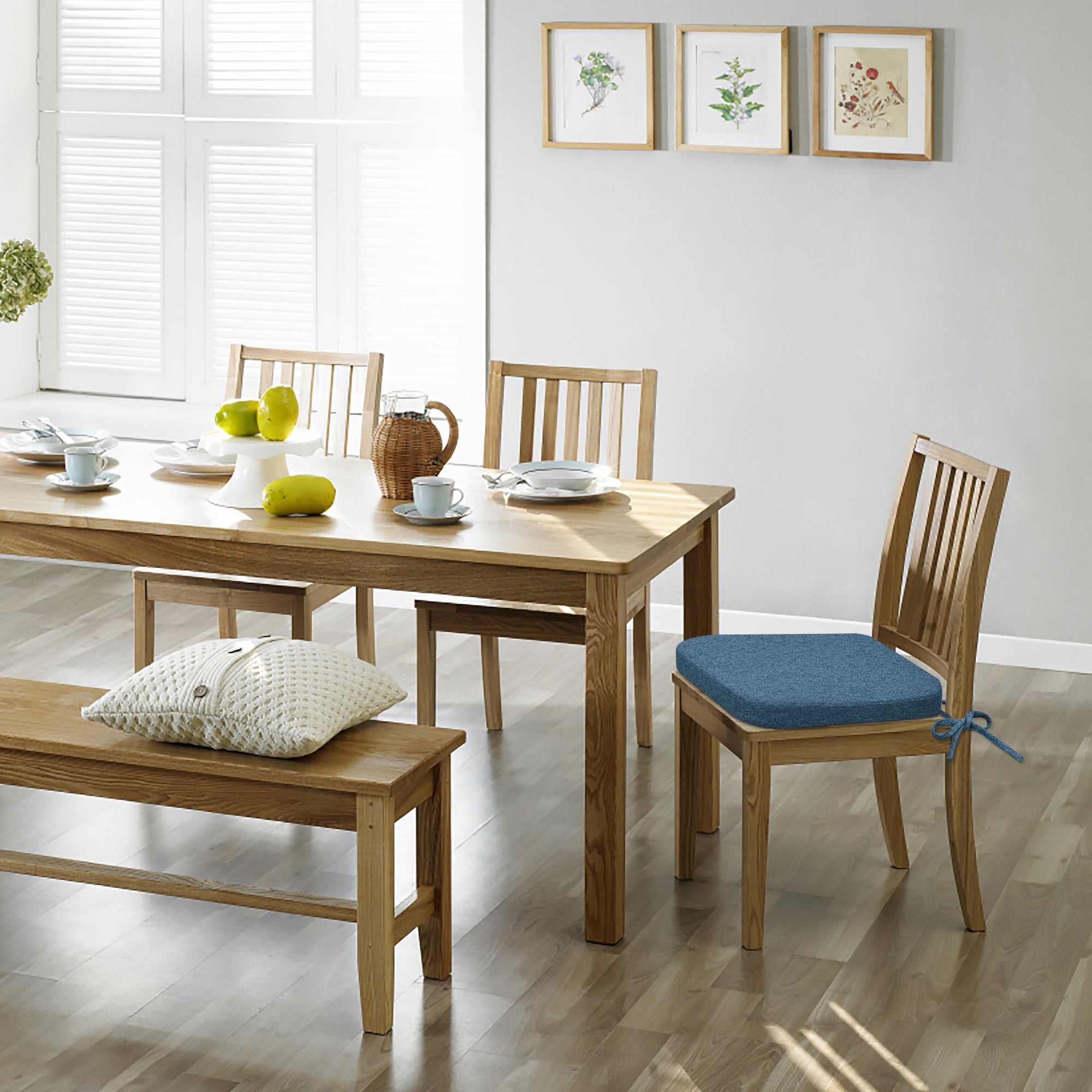 Square Memory Foam Dining Chair Cushion - Shinnwa