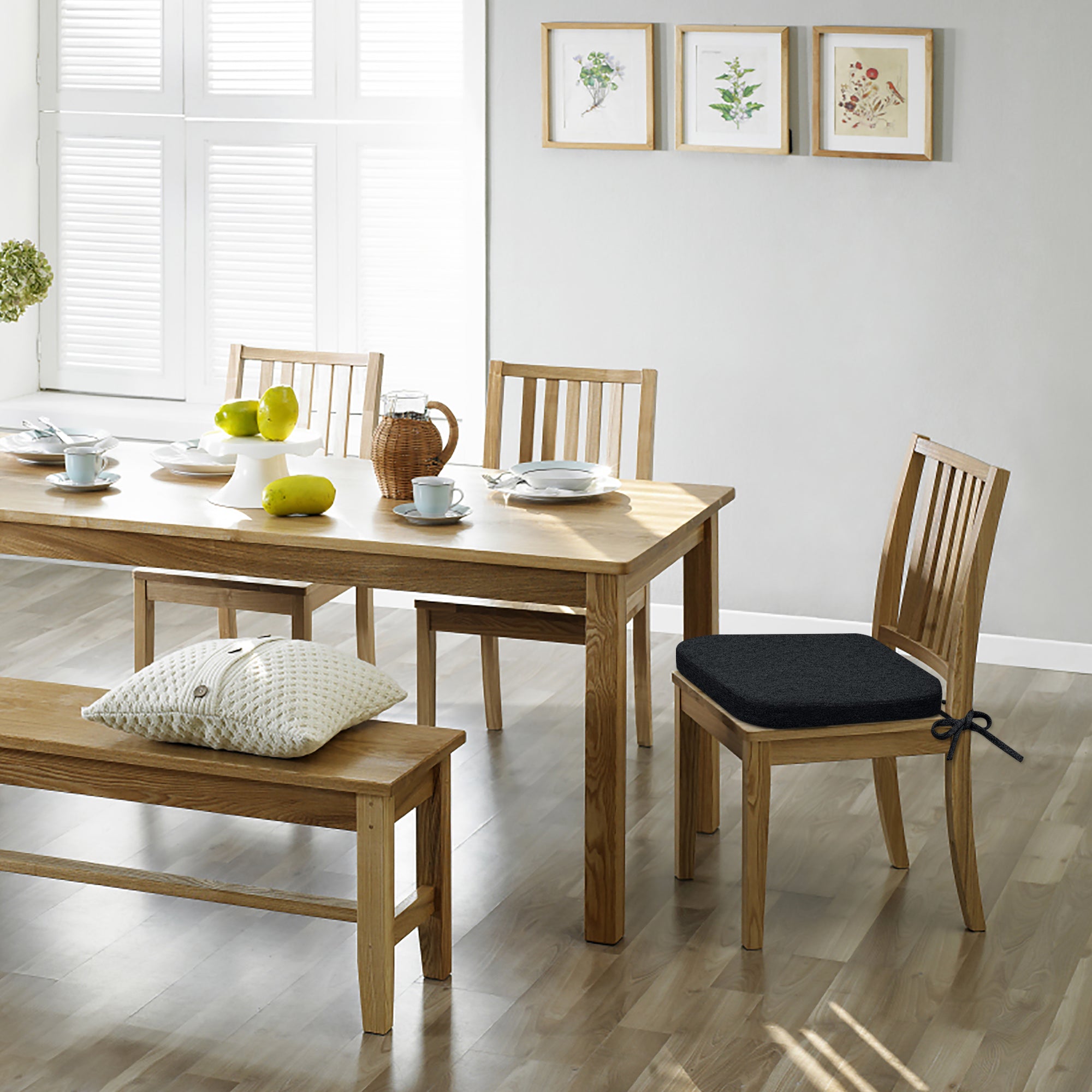 Square Memory Foam Dining Chair Cushion - Shinnwa