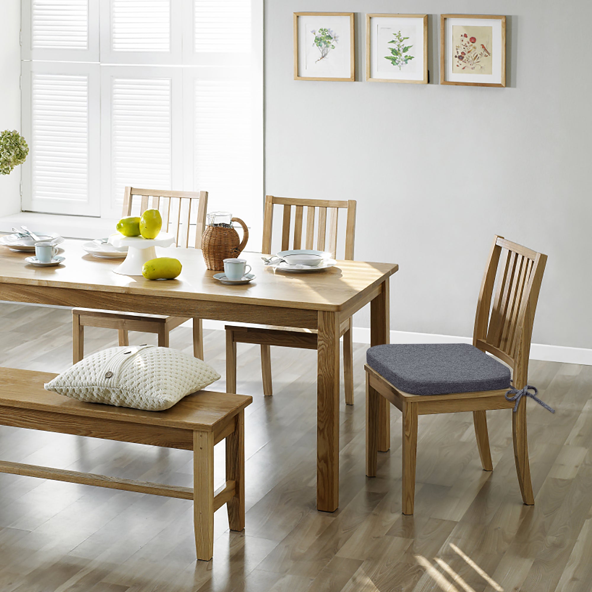 Square Memory Foam Dining Chair Cushion - Shinnwa