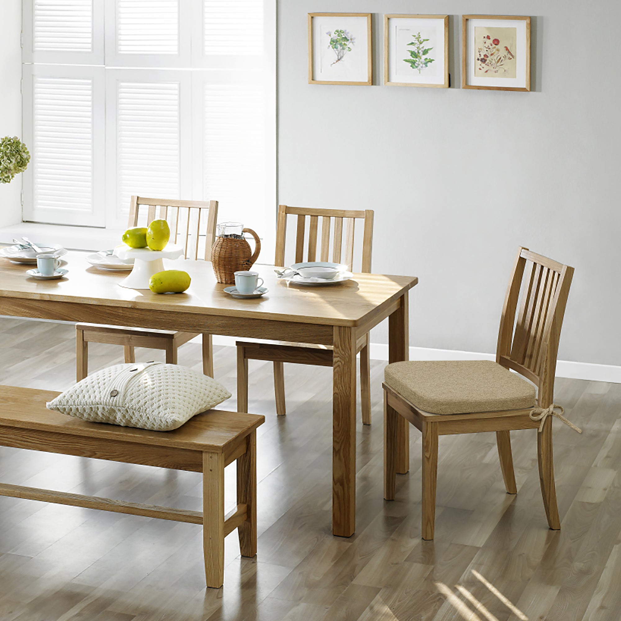 Square Memory Foam Dining Chair Cushion - Shinnwa