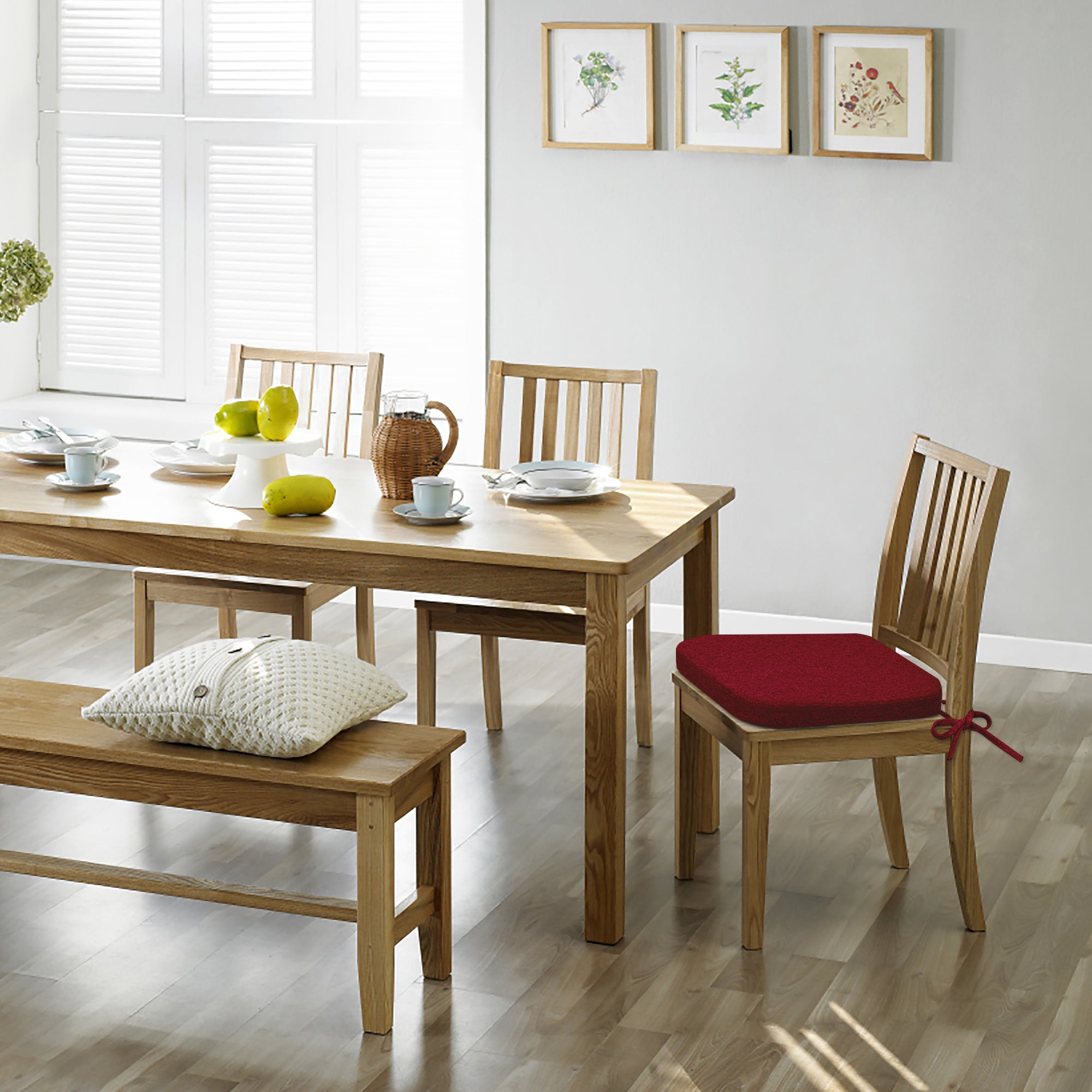 Square Memory Foam Dining Chair Cushion - Shinnwa