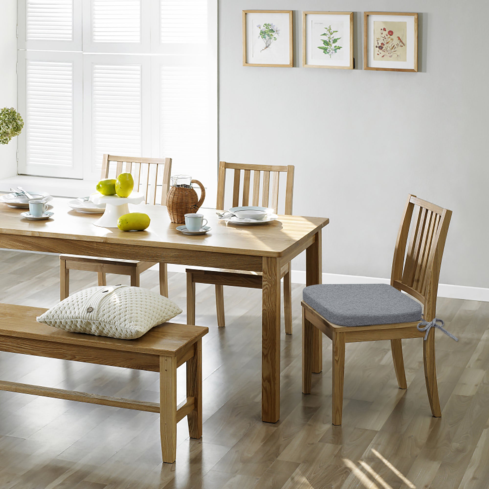 Square Memory Foam Dining Chair Cushion - Shinnwa