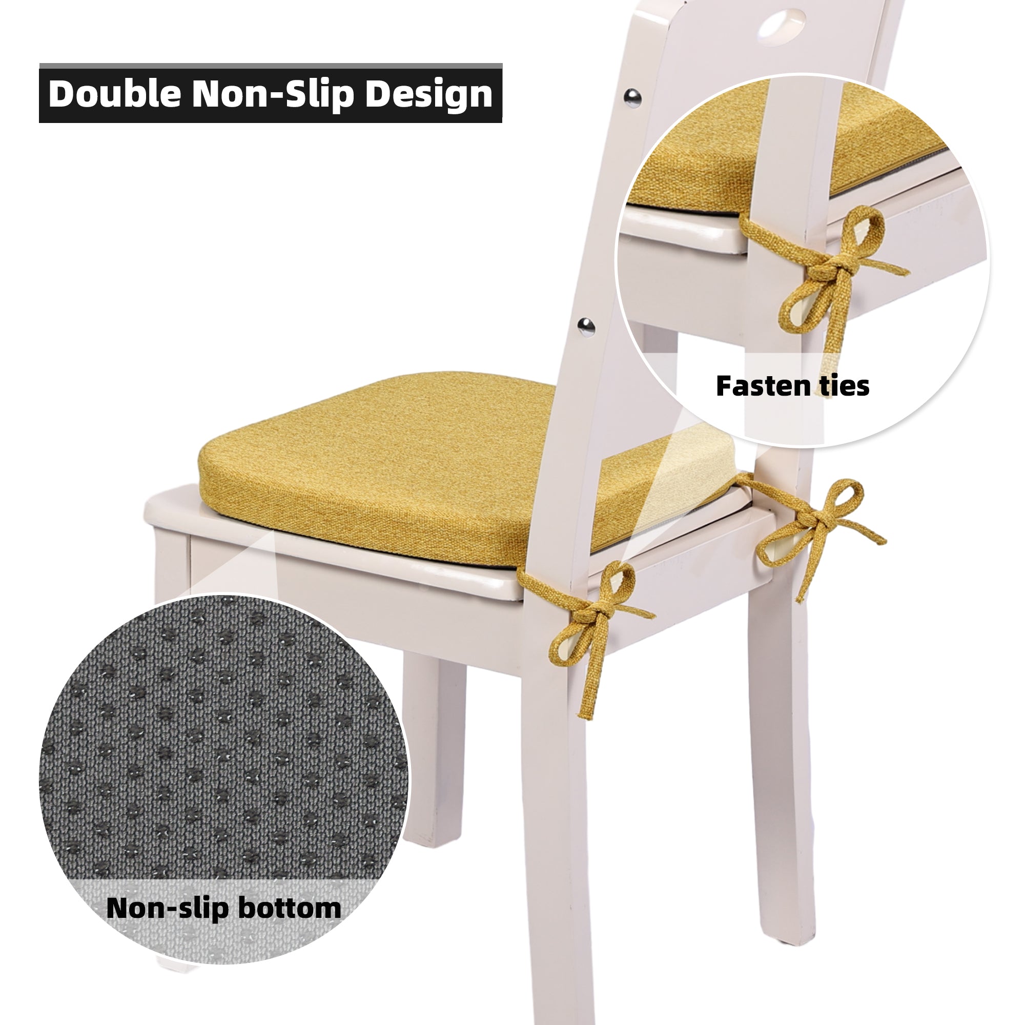 Square Memory Foam Dining Chair Cushion - Shinnwa