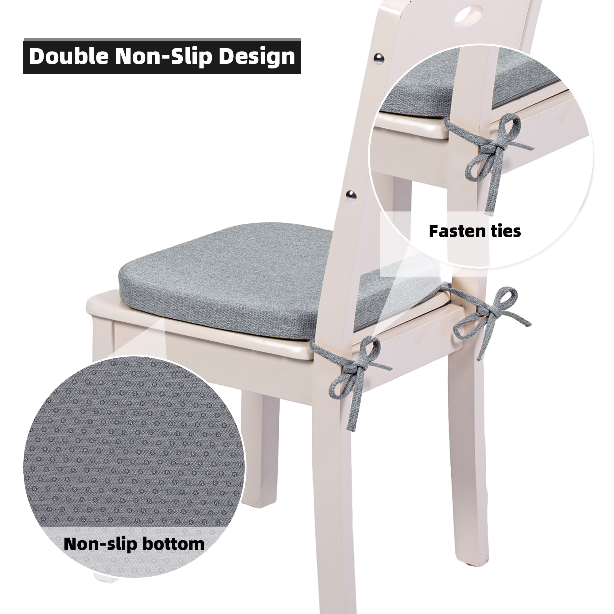 Square Memory Foam Dining Chair Cushion - Shinnwa