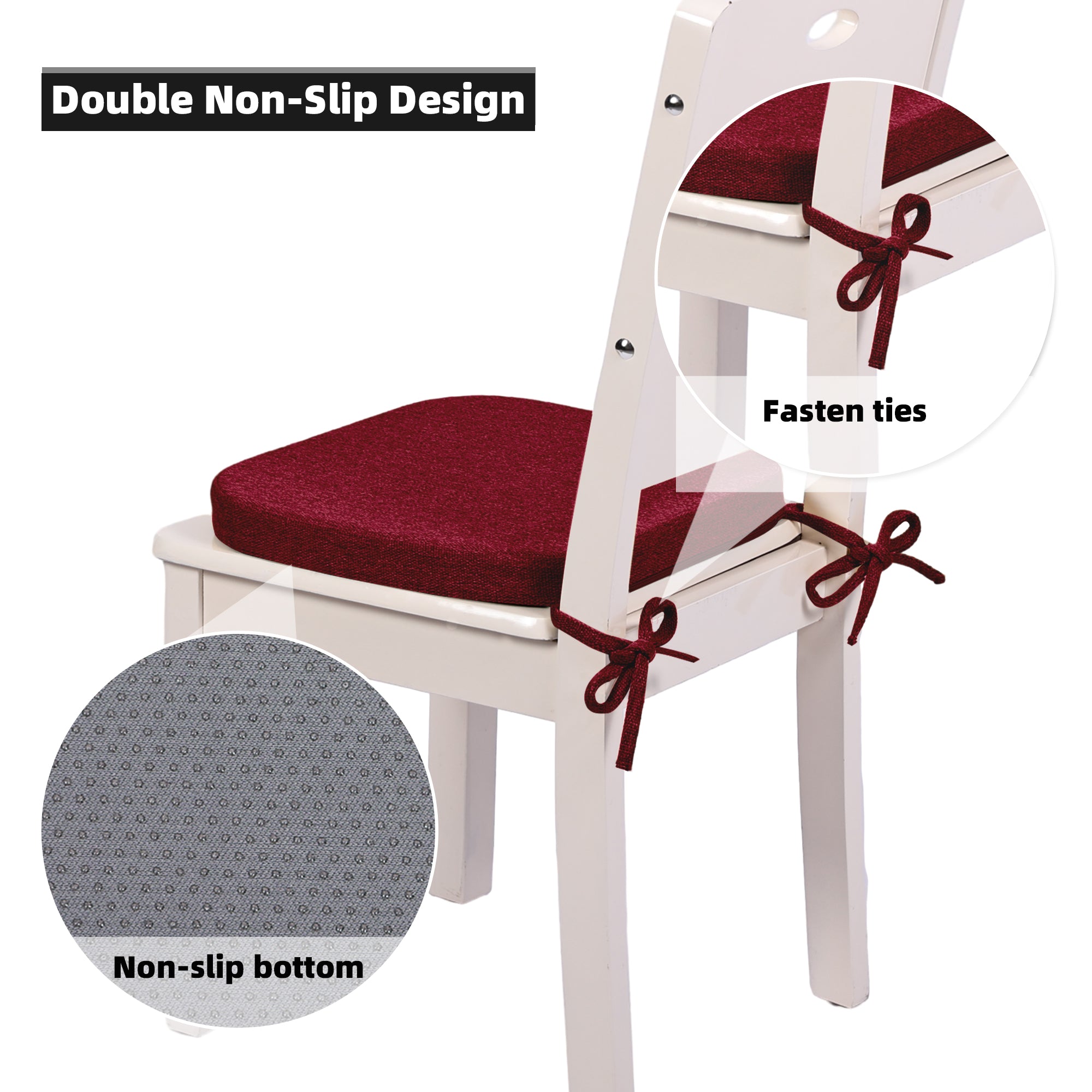 Square Memory Foam Dining Chair Cushion - Shinnwa