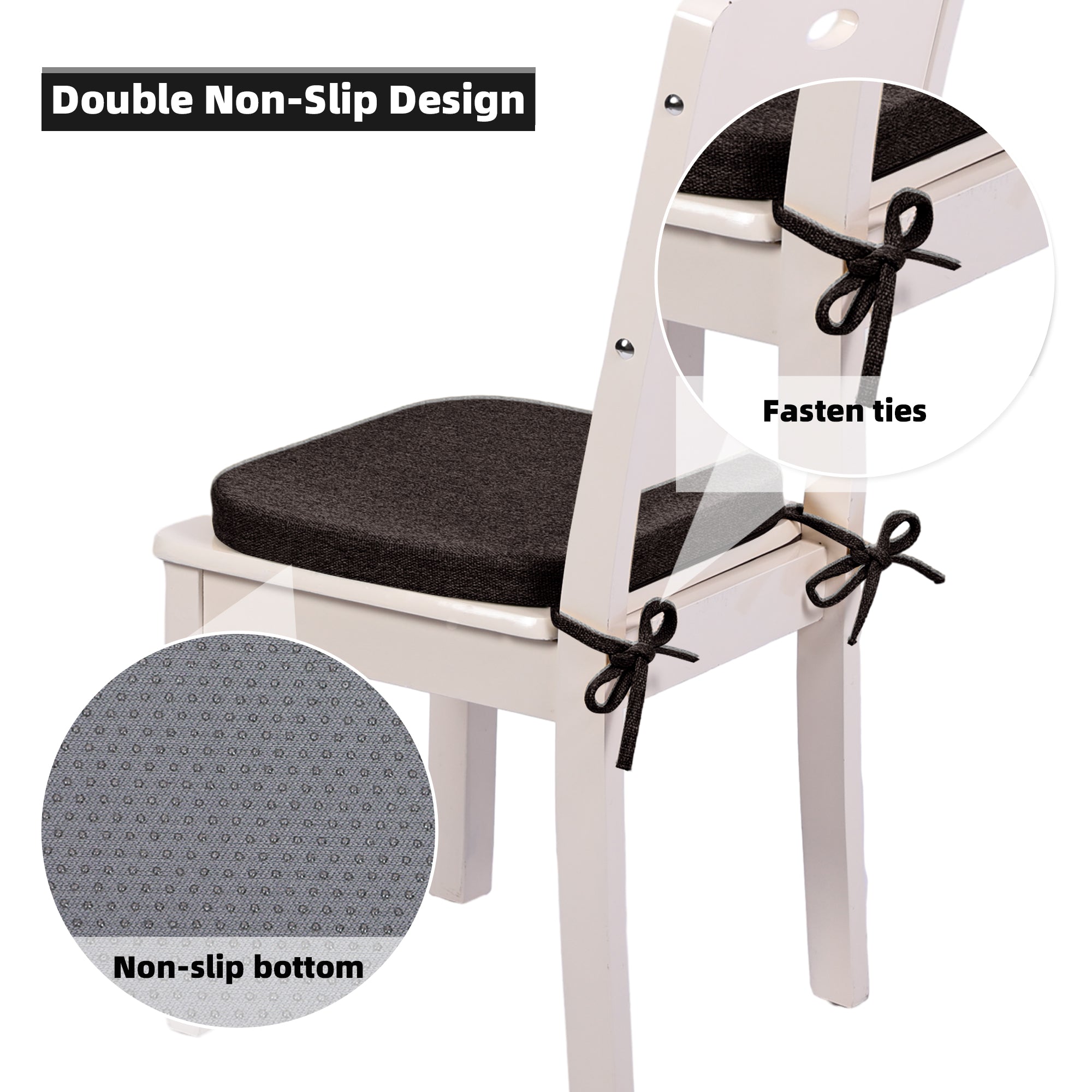 Square Memory Foam Dining Chair Cushion - Shinnwa