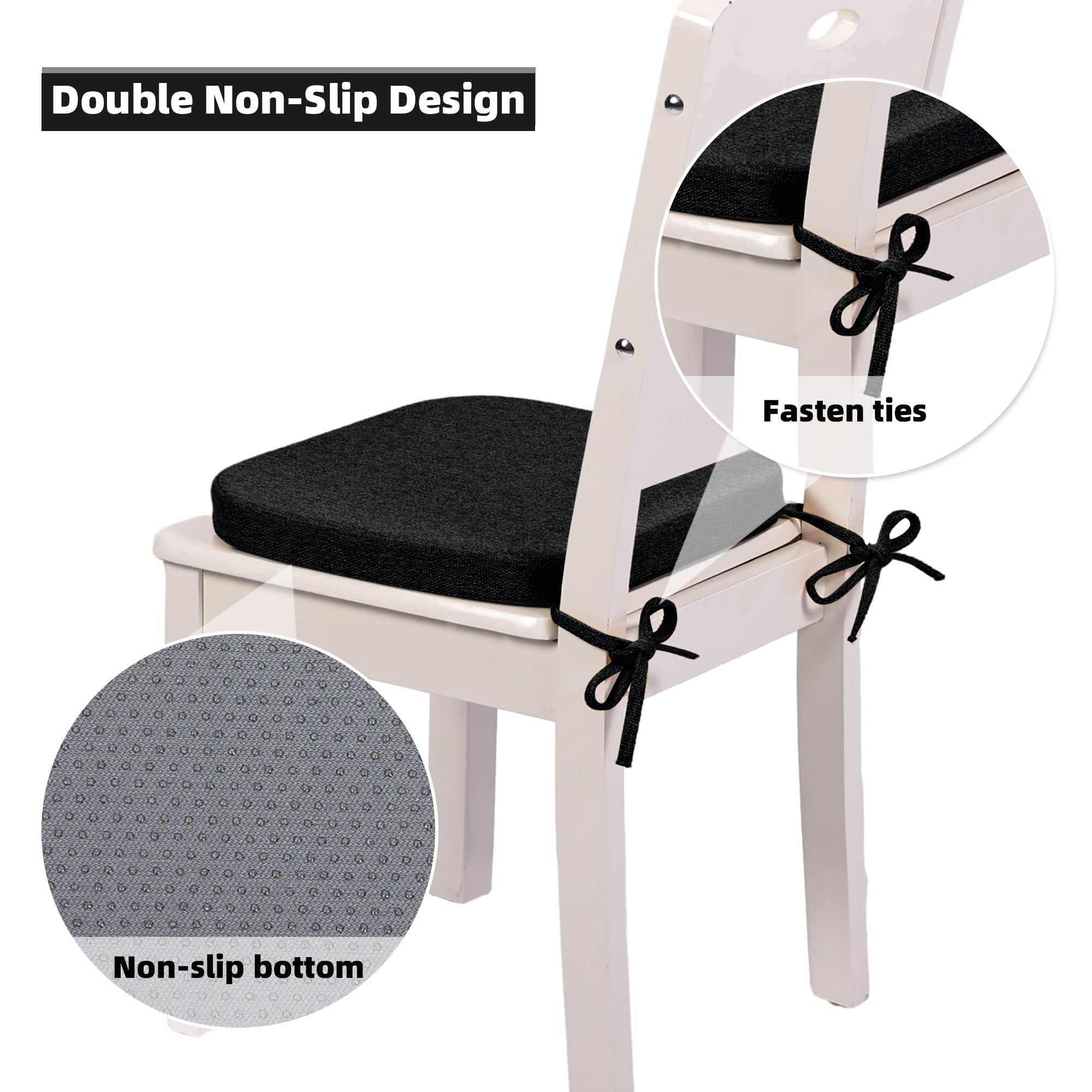 Square Memory Foam Dining Chair Cushion - Shinnwa