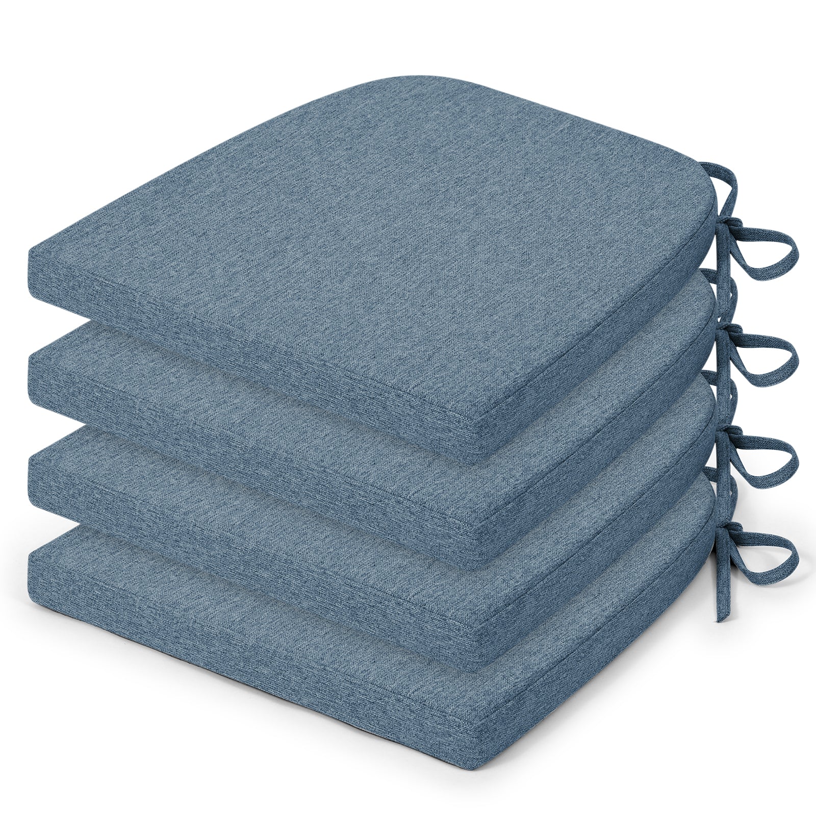 Dining Chair Cushions Set of 4 D-Shaped Seat Cushion - Shinnwa