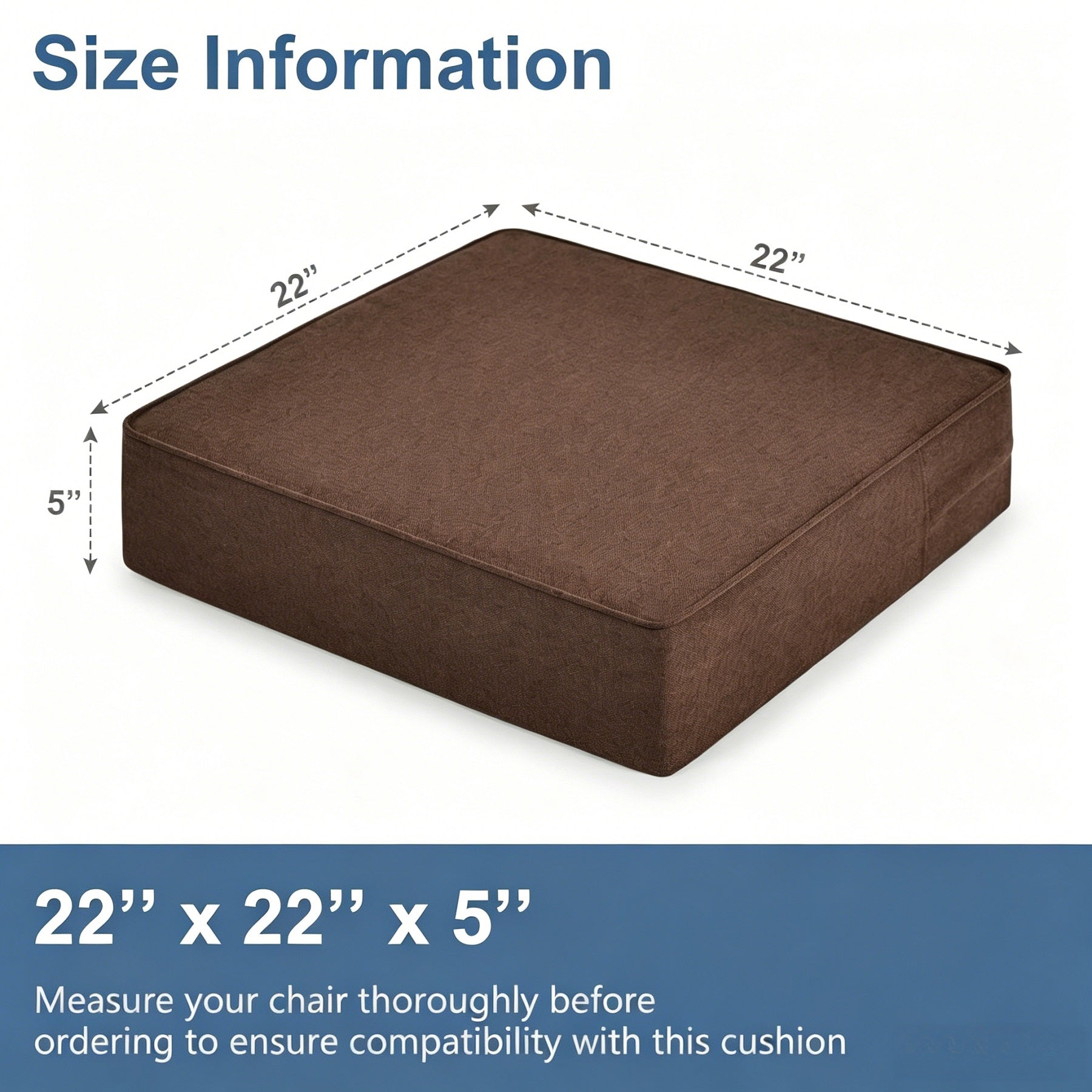 Recliner Chair Cushion Extra Large Memory Foam Seat Cushion