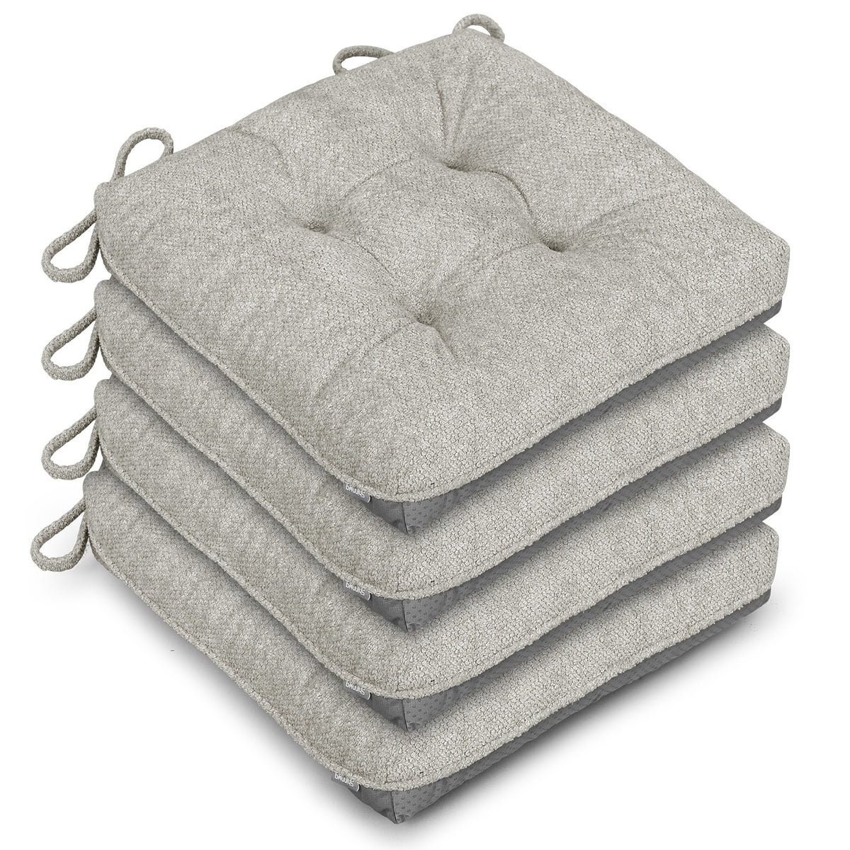 Kitchen Chair Cushions 3.5" Thick Bouclé Fabric Dining Chair Cushions - Shinnwa