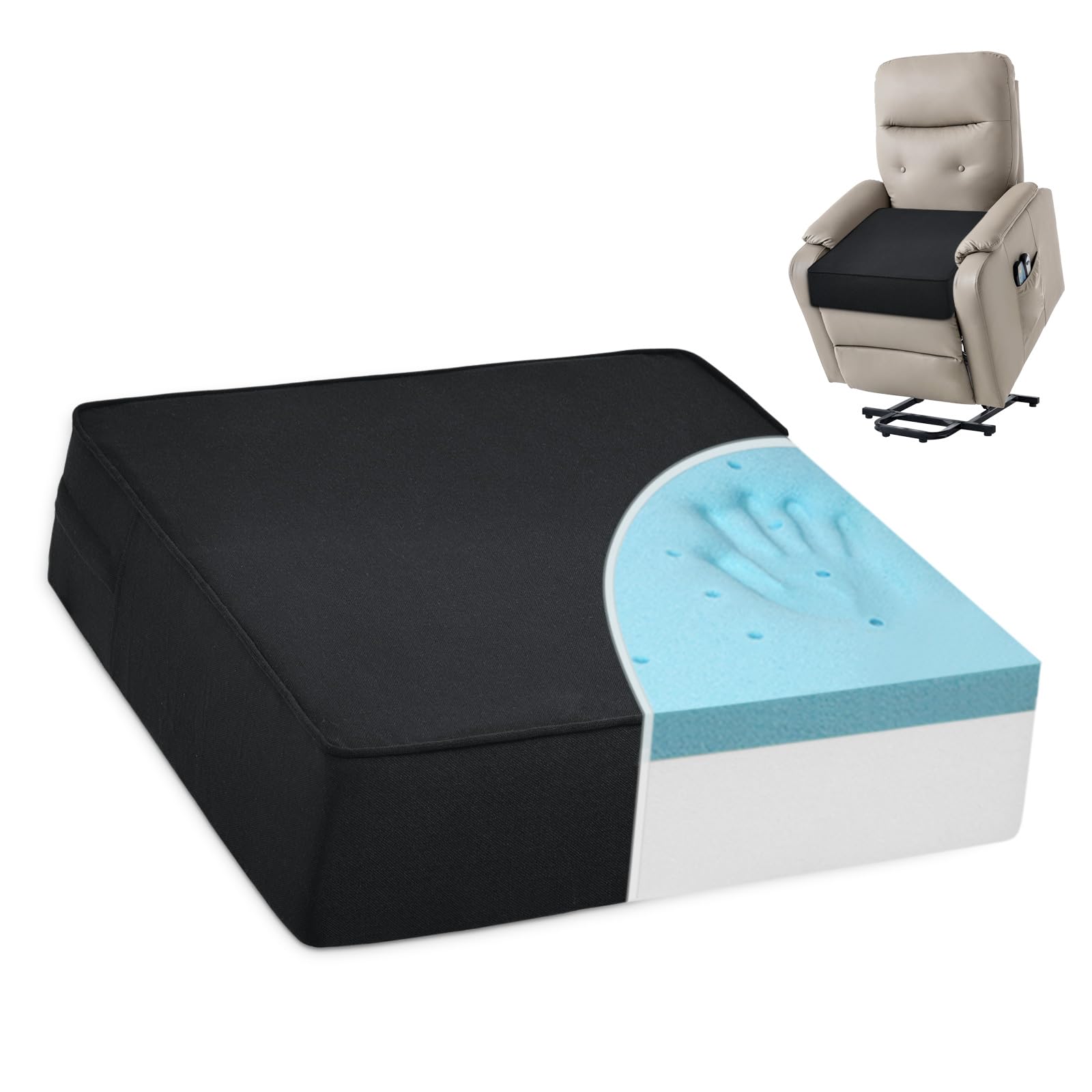Recliner Chair Cushion Extra Large Memory Foam Seat Cushion