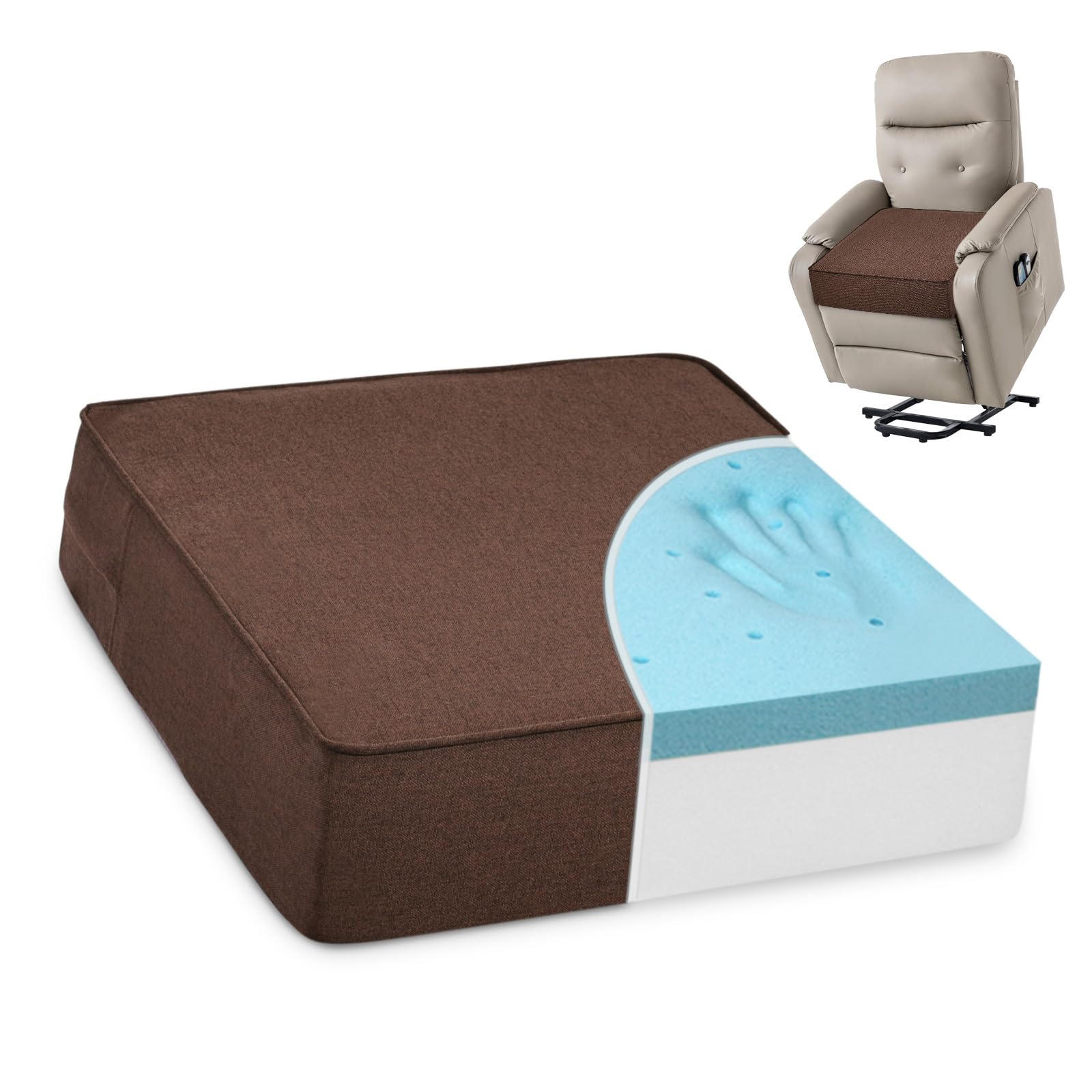 Recliner Chair Cushion Extra Large Memory Foam Seat Cushion