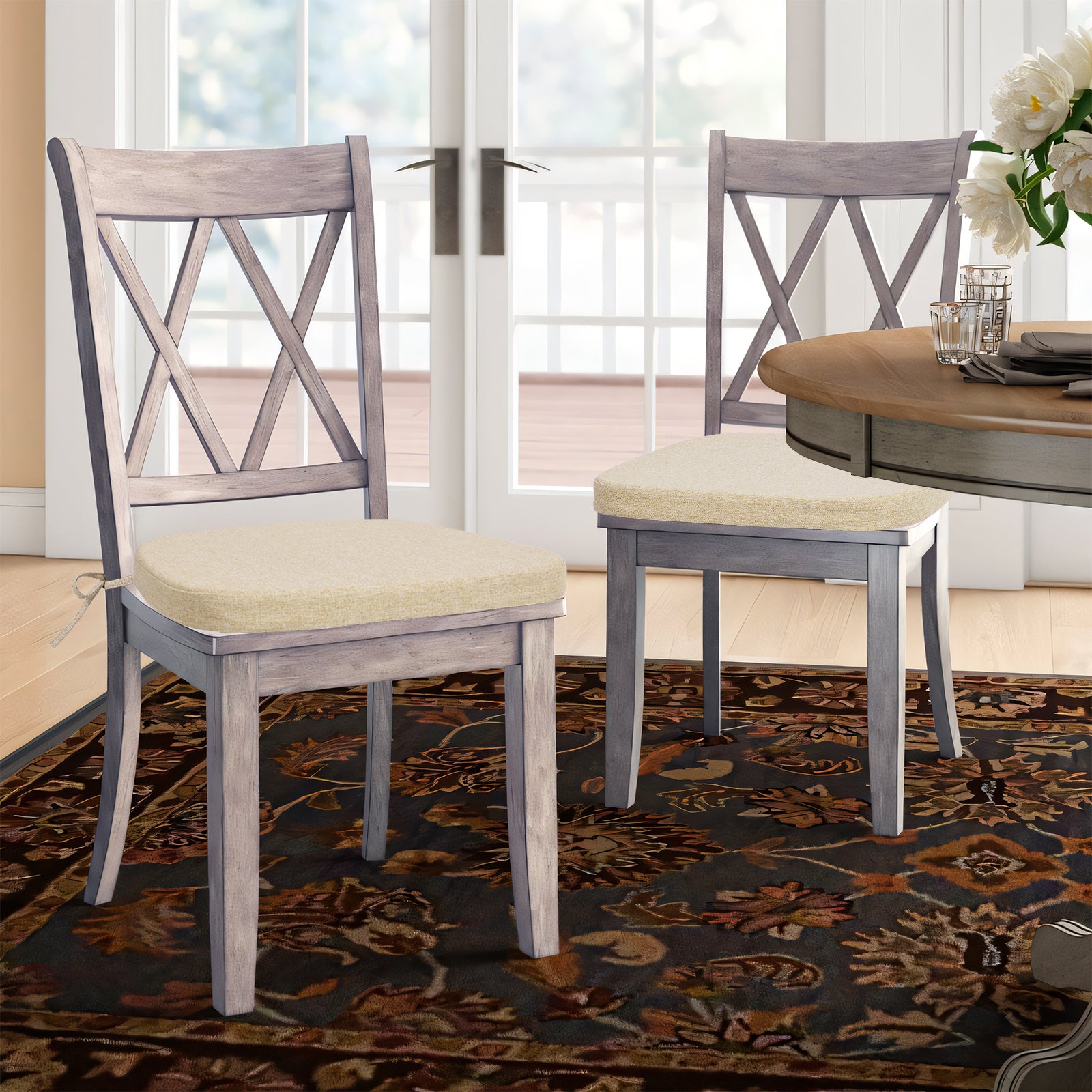 Memory Foam Dining Chair Cushions Comfy Dual-layer Seat Cushions - Shinnwa
