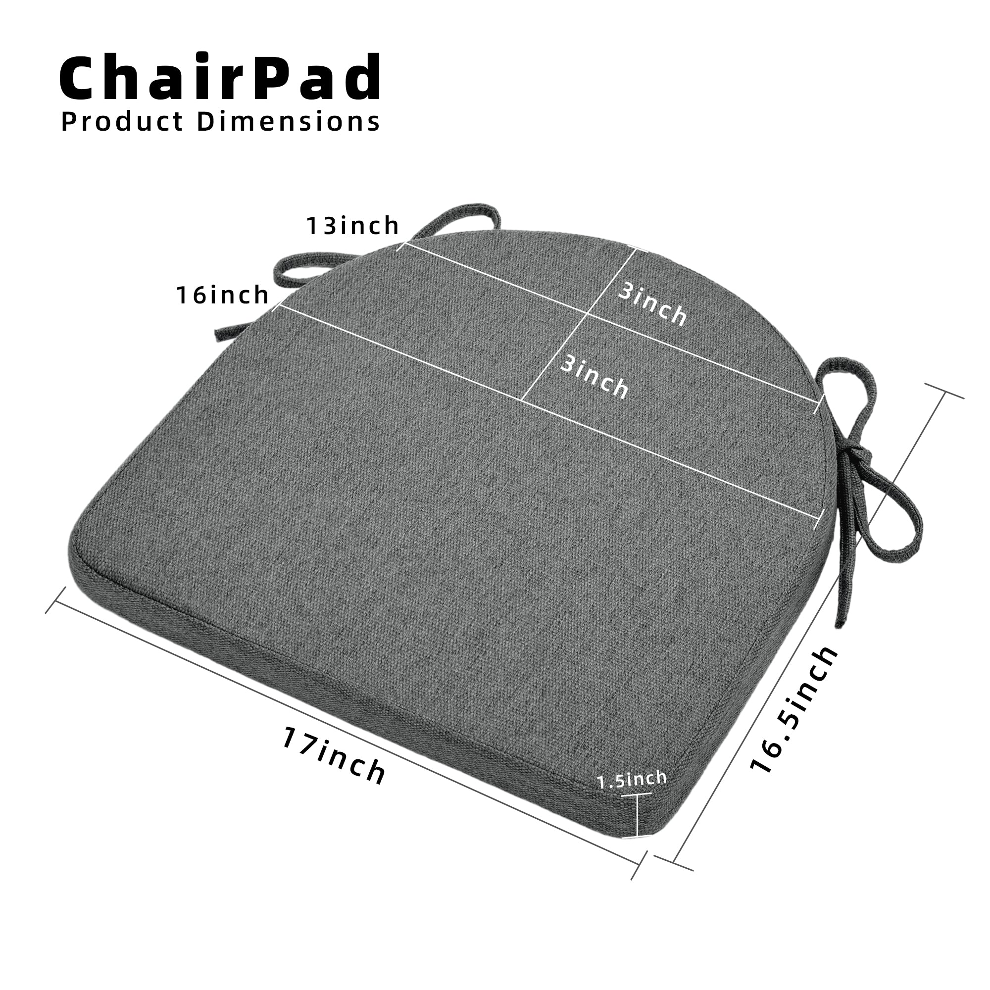 U-Shaped Memory Foam Dining Chair Cushion - Shinnwa