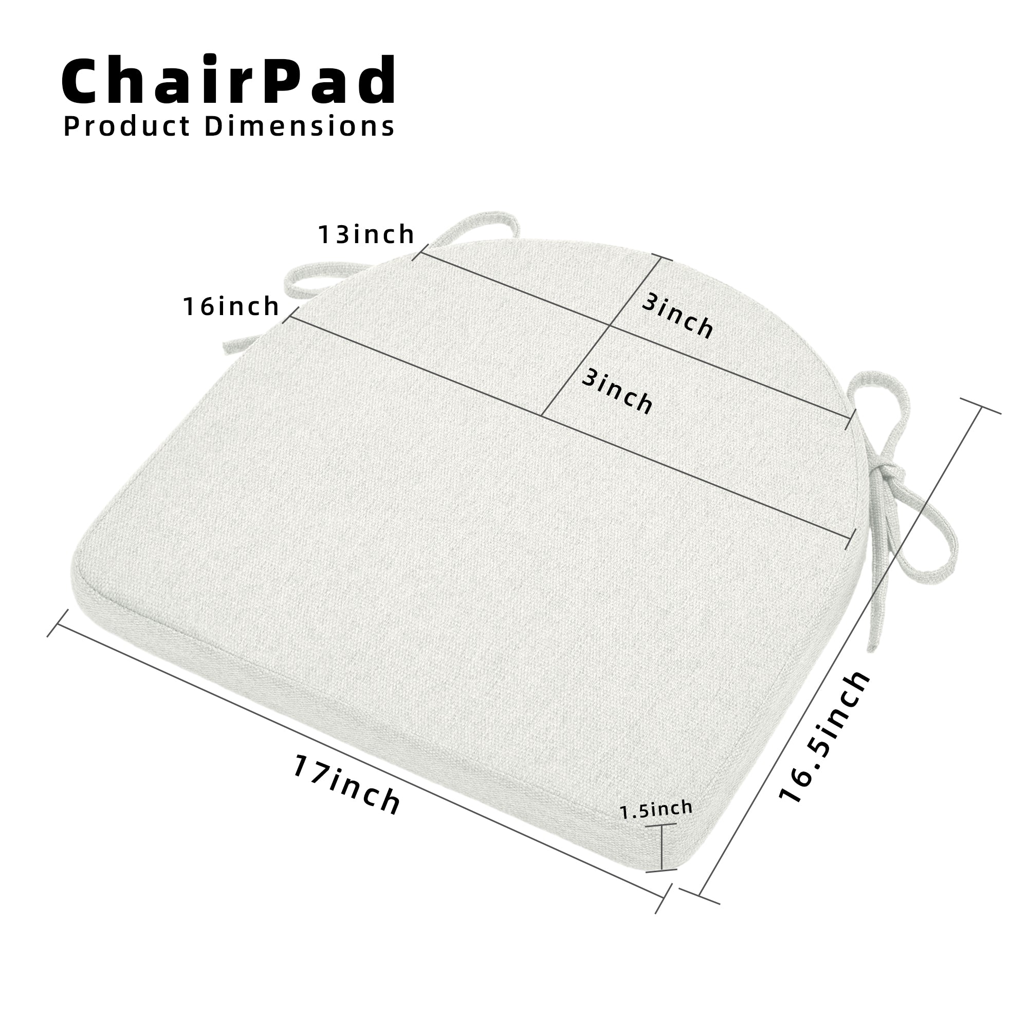 U-Shaped Memory Foam Dining Chair Cushion - Shinnwa