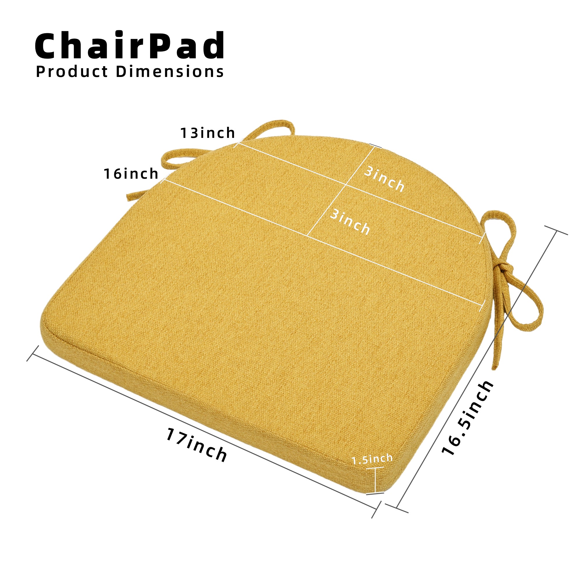 U-Shaped Memory Foam Dining Chair Cushion - Shinnwa