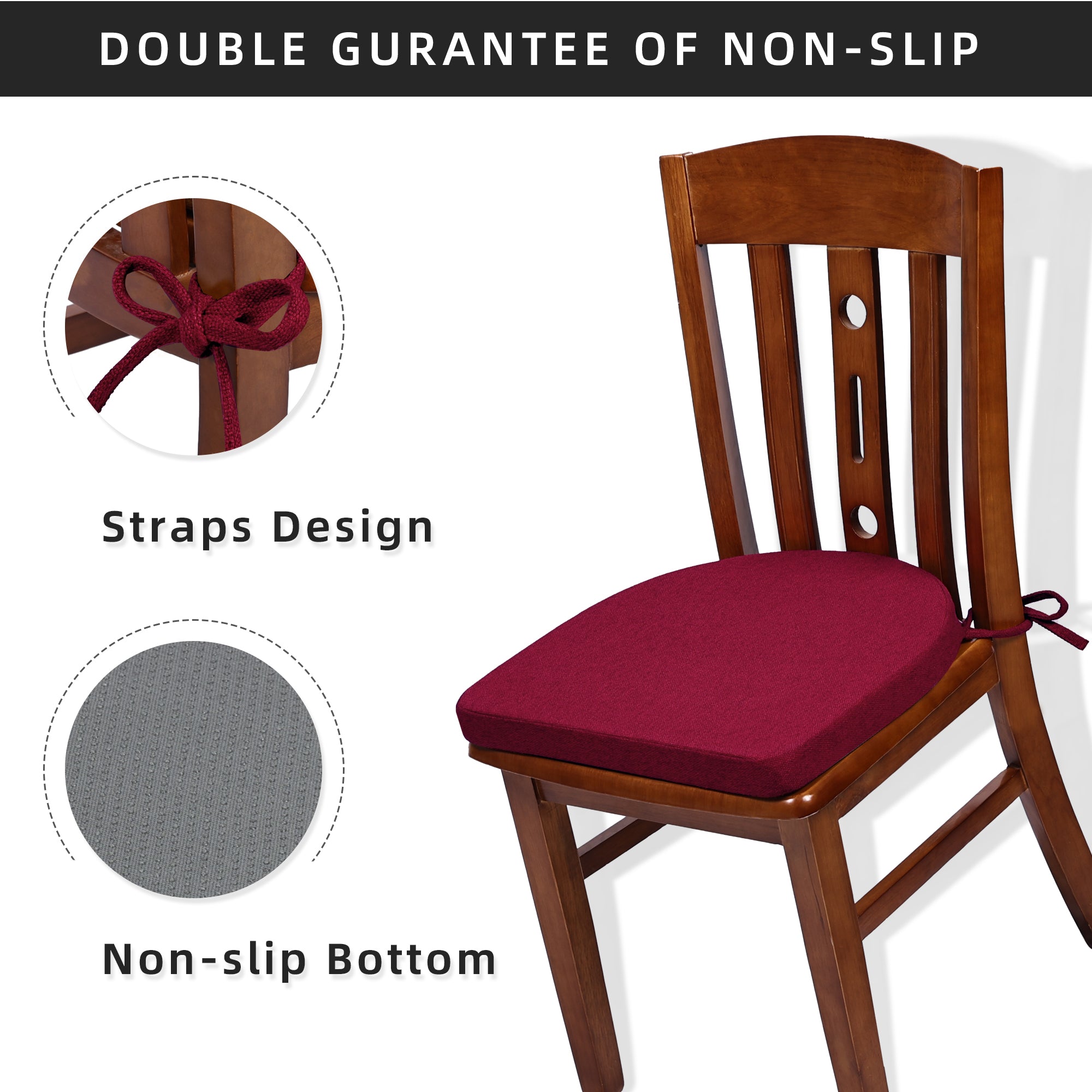 U-Shaped Memory Foam Dining Chair Cushion - Shinnwa