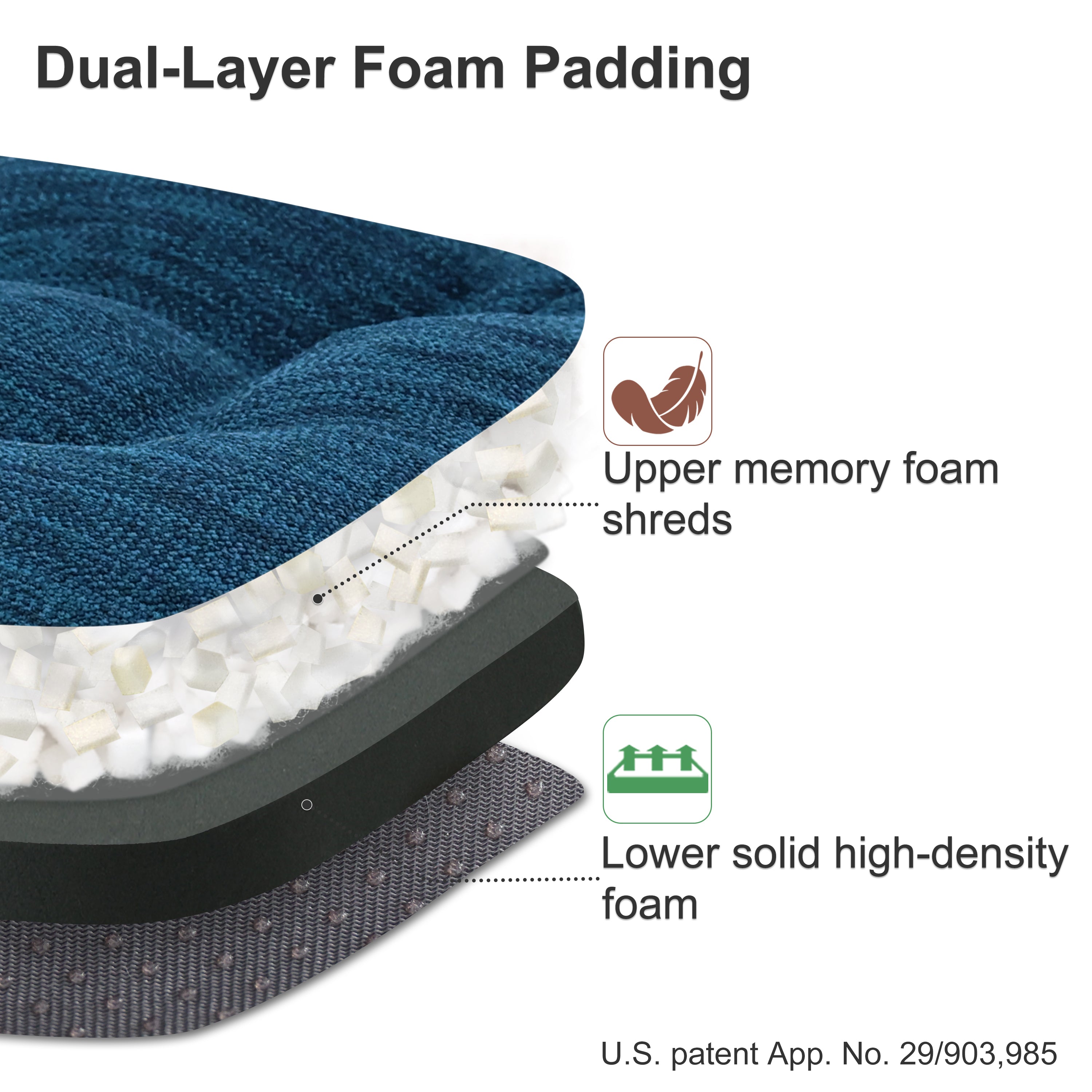 Dual-Layer Memory Foam Dining Chair Cushion - Shinnwa