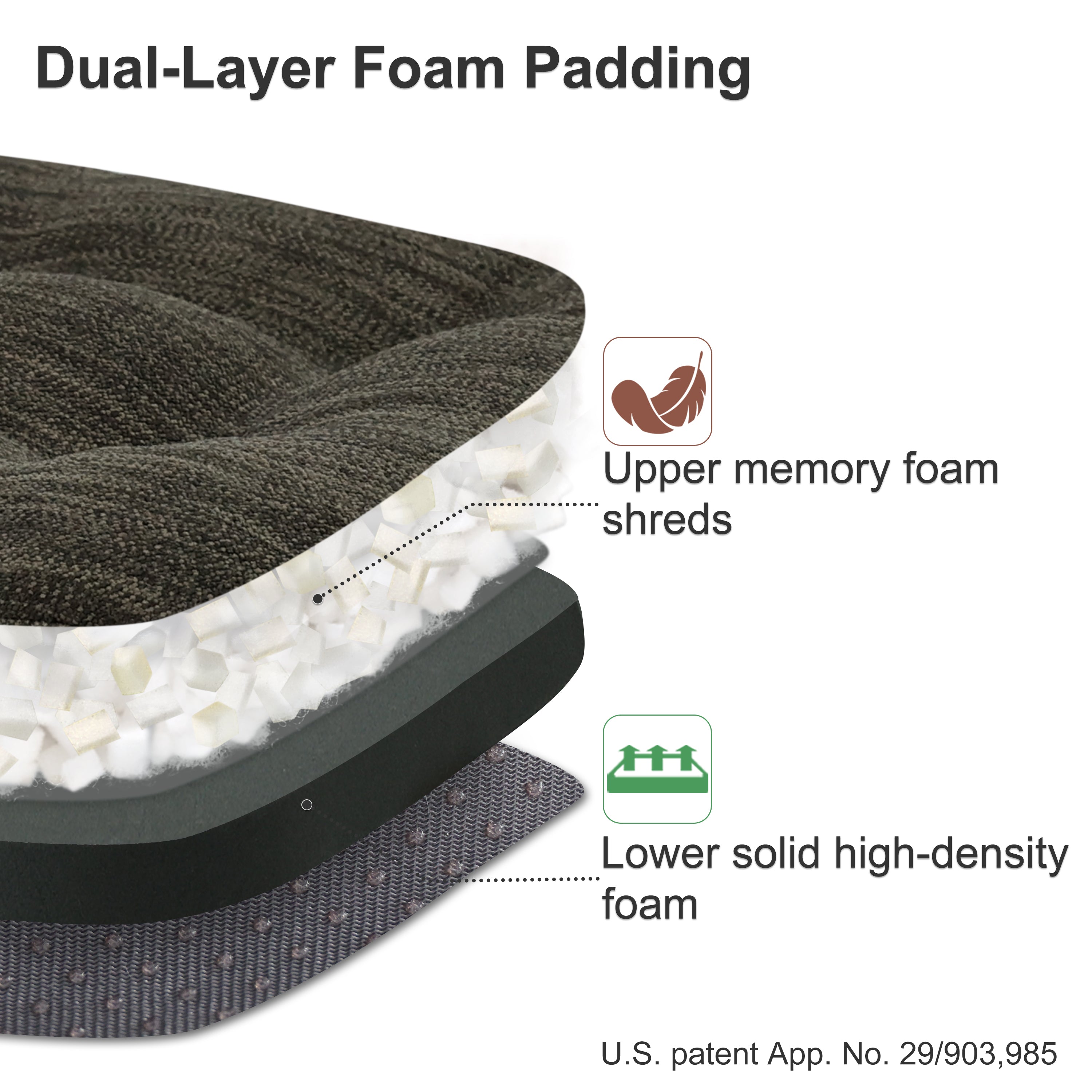 Dual-Layer Memory Foam Dining Chair Cushion - Shinnwa