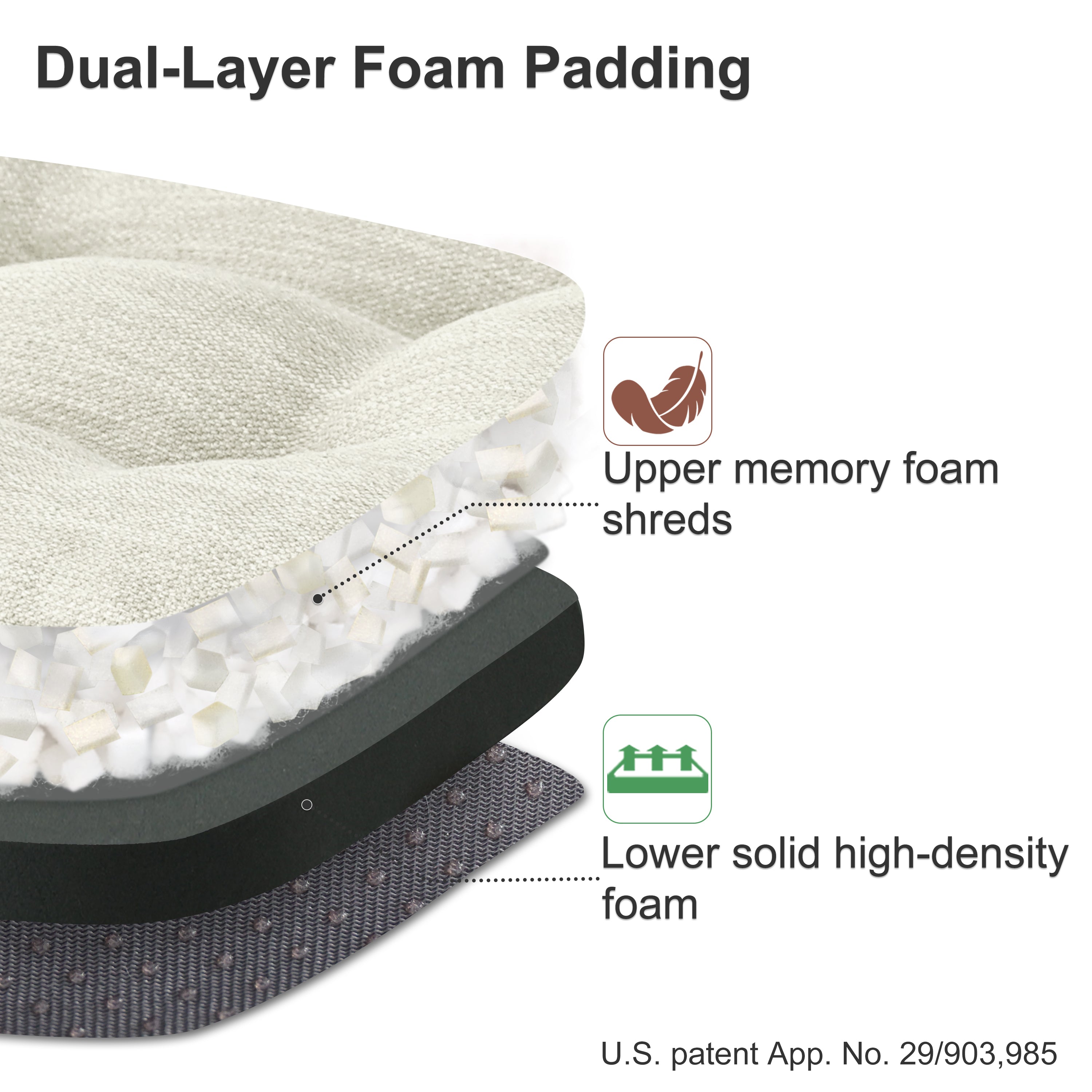 Dual-Layer Memory Foam Dining Chair Cushion - Shinnwa