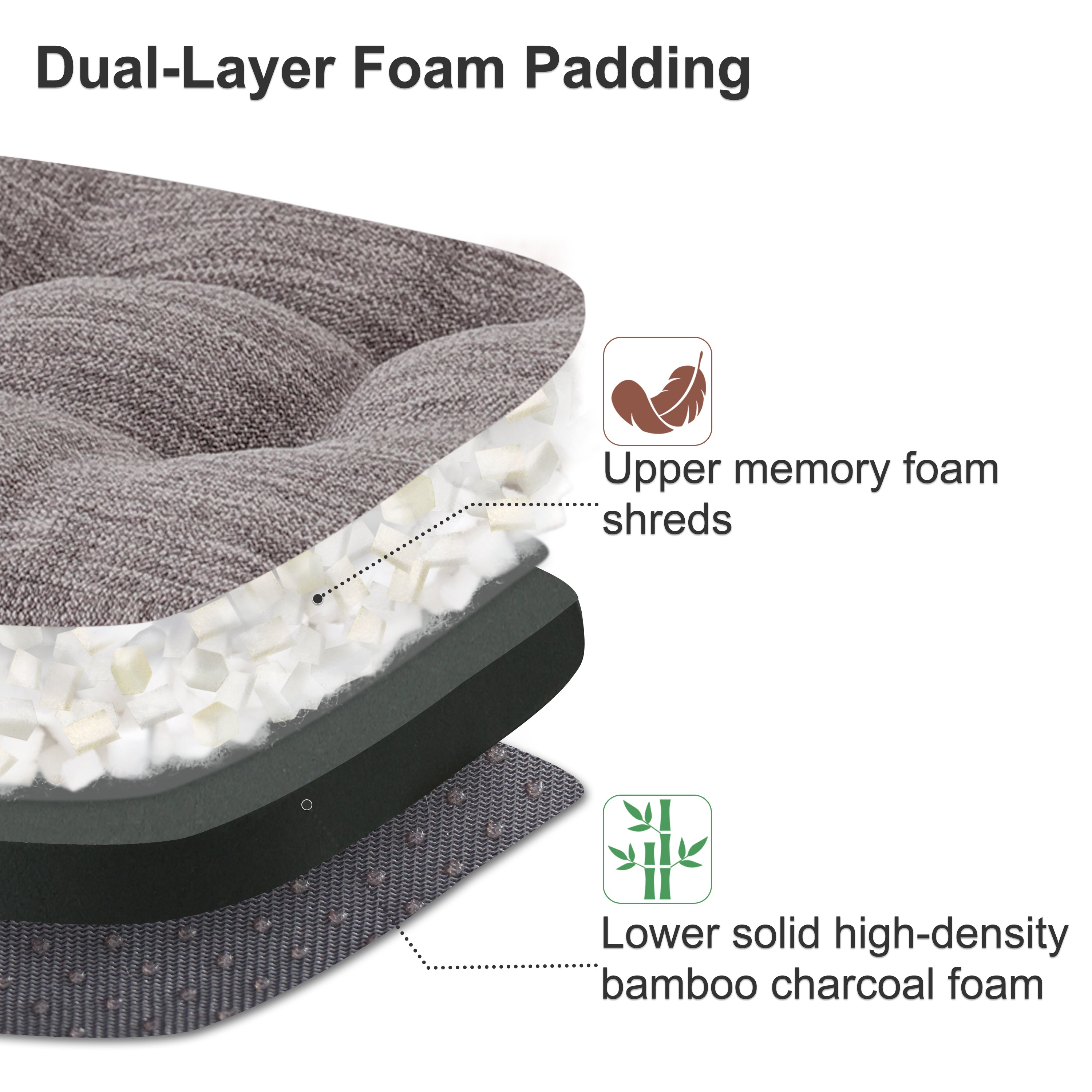 Dual-Layer Memory Foam Dining Chair Cushion - Shinnwa