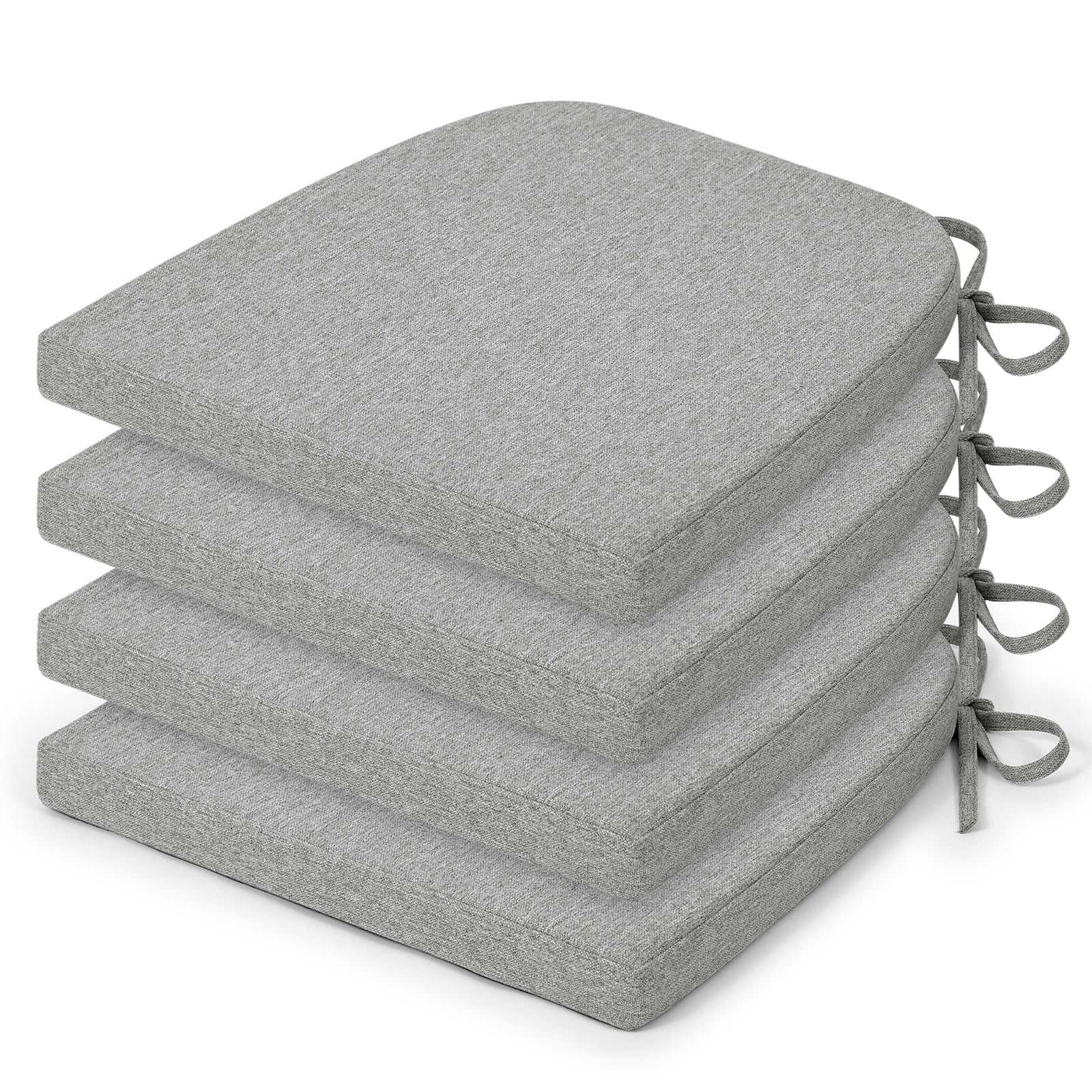 Dining Chair Cushions Set of 4 D-Shaped Seat Cushion - Shinnwa