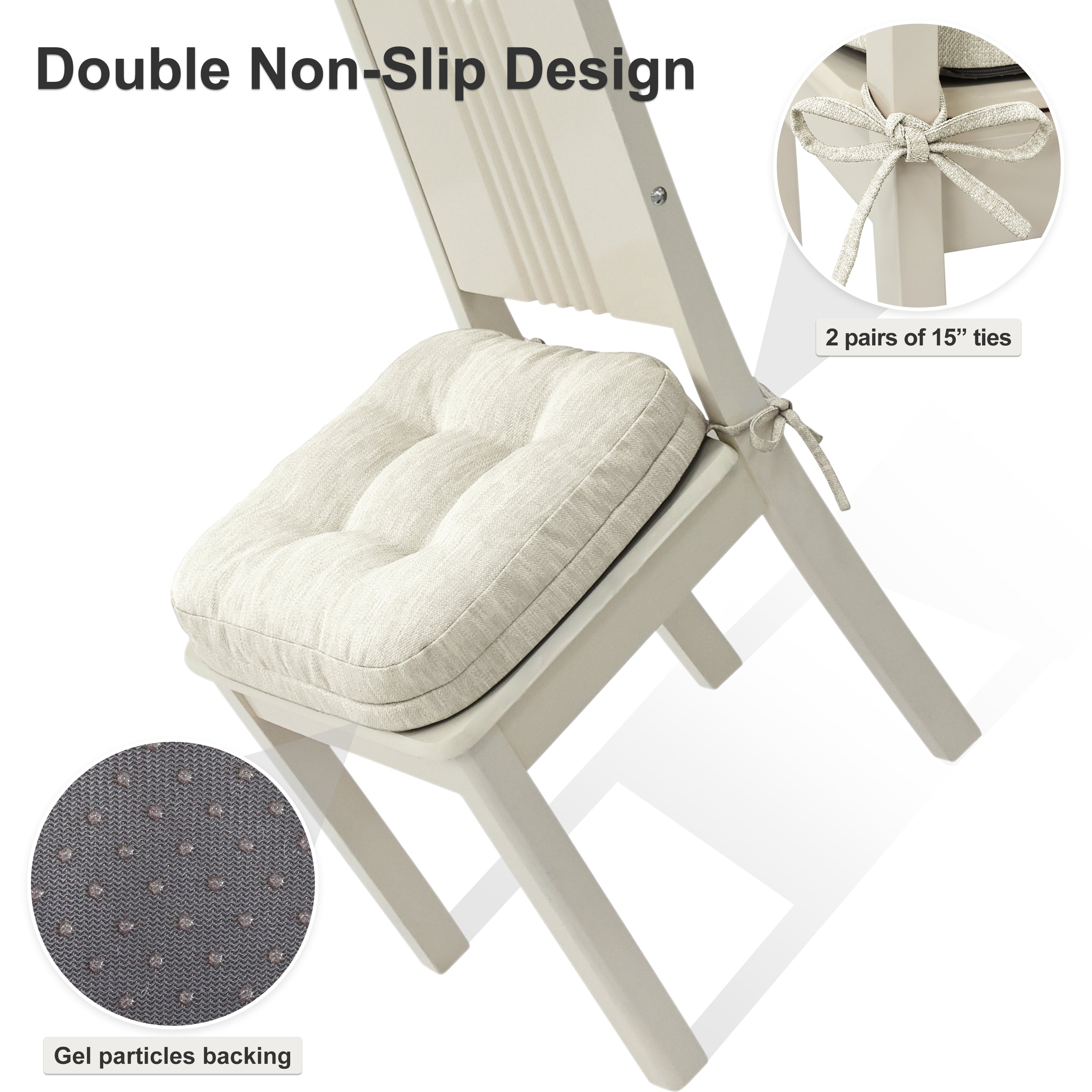 Dual-Layer Memory Foam Dining Chair Cushion - Shinnwa