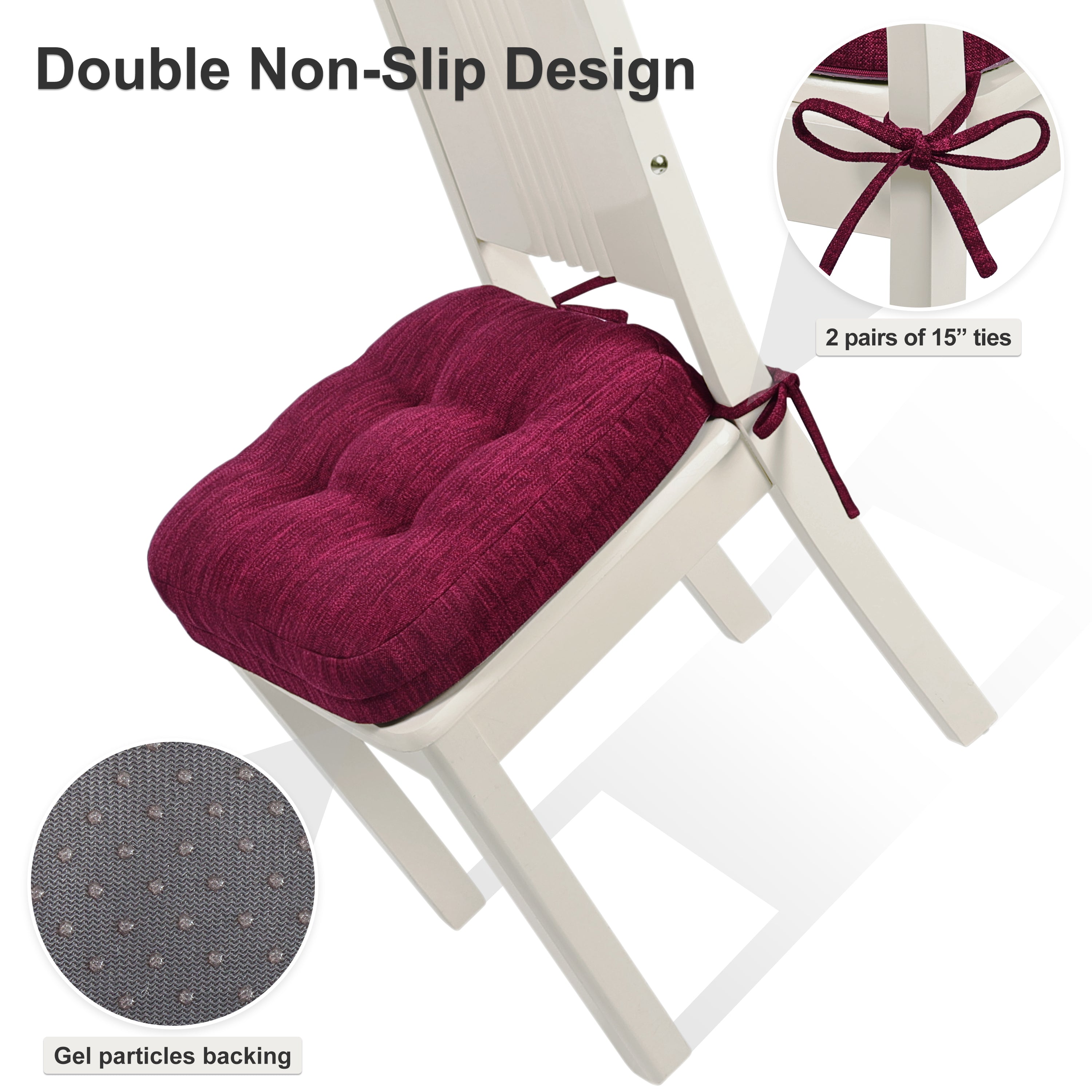 Dual-Layer Memory Foam Dining Chair Cushion - Shinnwa