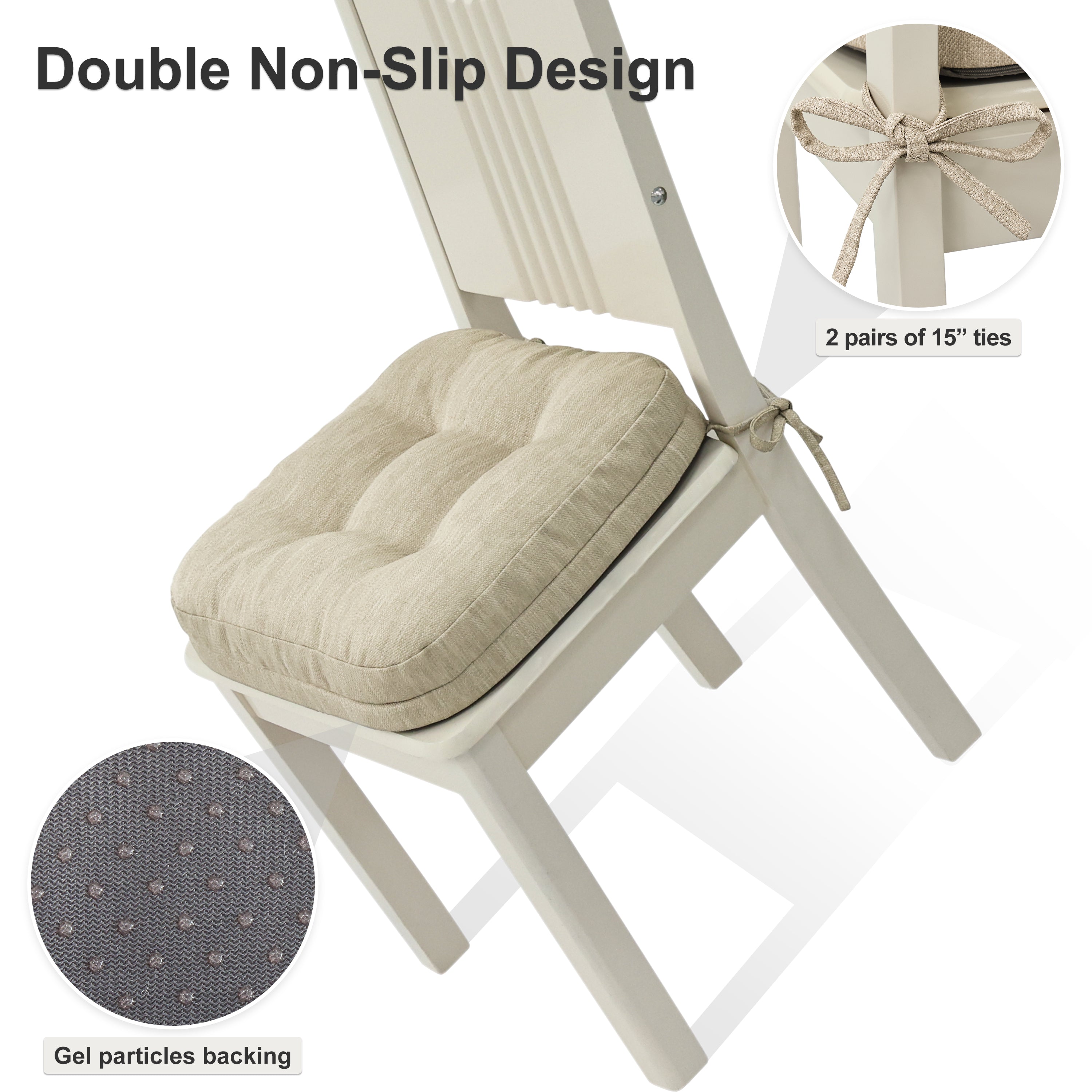 Dual-Layer Memory Foam Dining Chair Cushion - Shinnwa