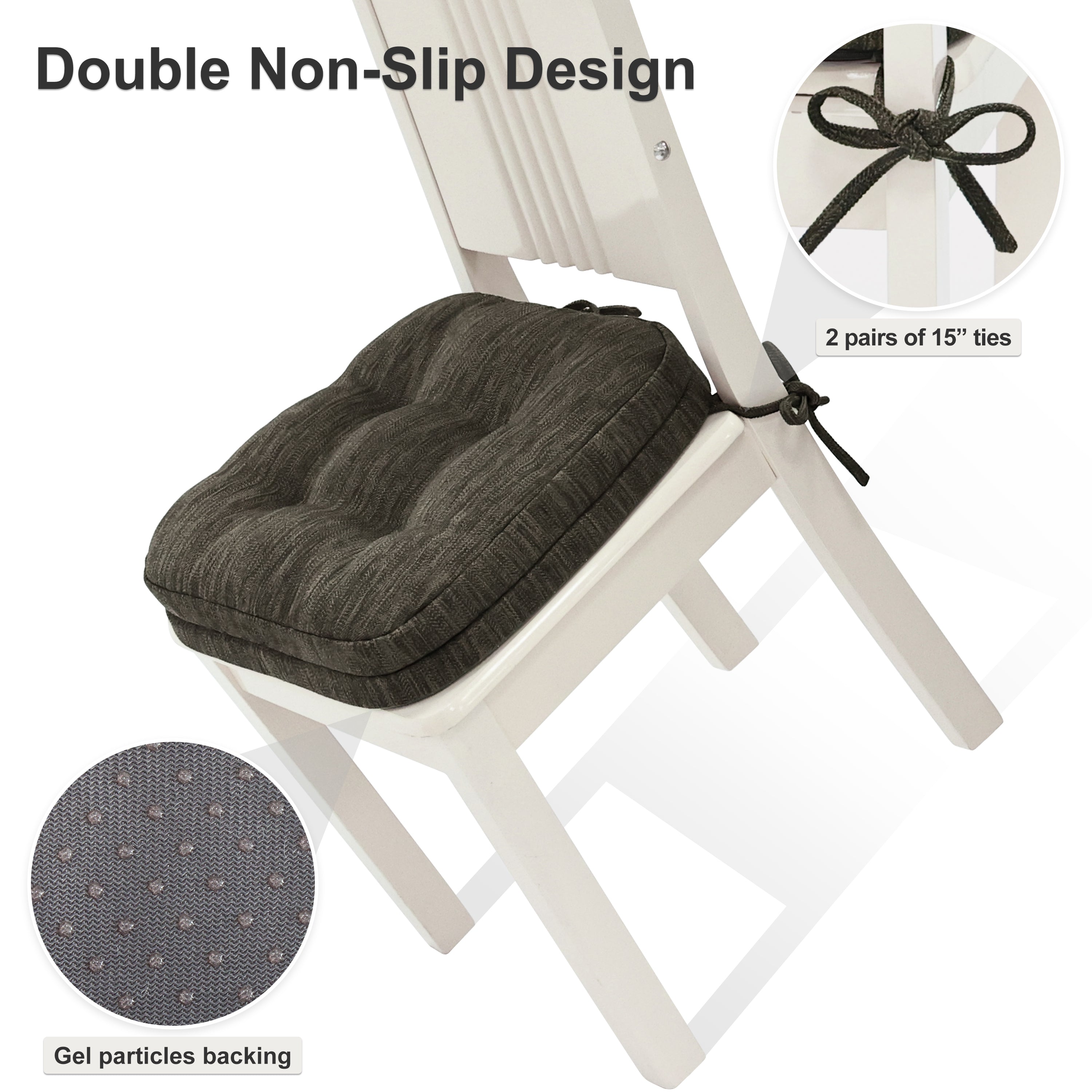 Dual-Layer Memory Foam Dining Chair Cushion - Shinnwa