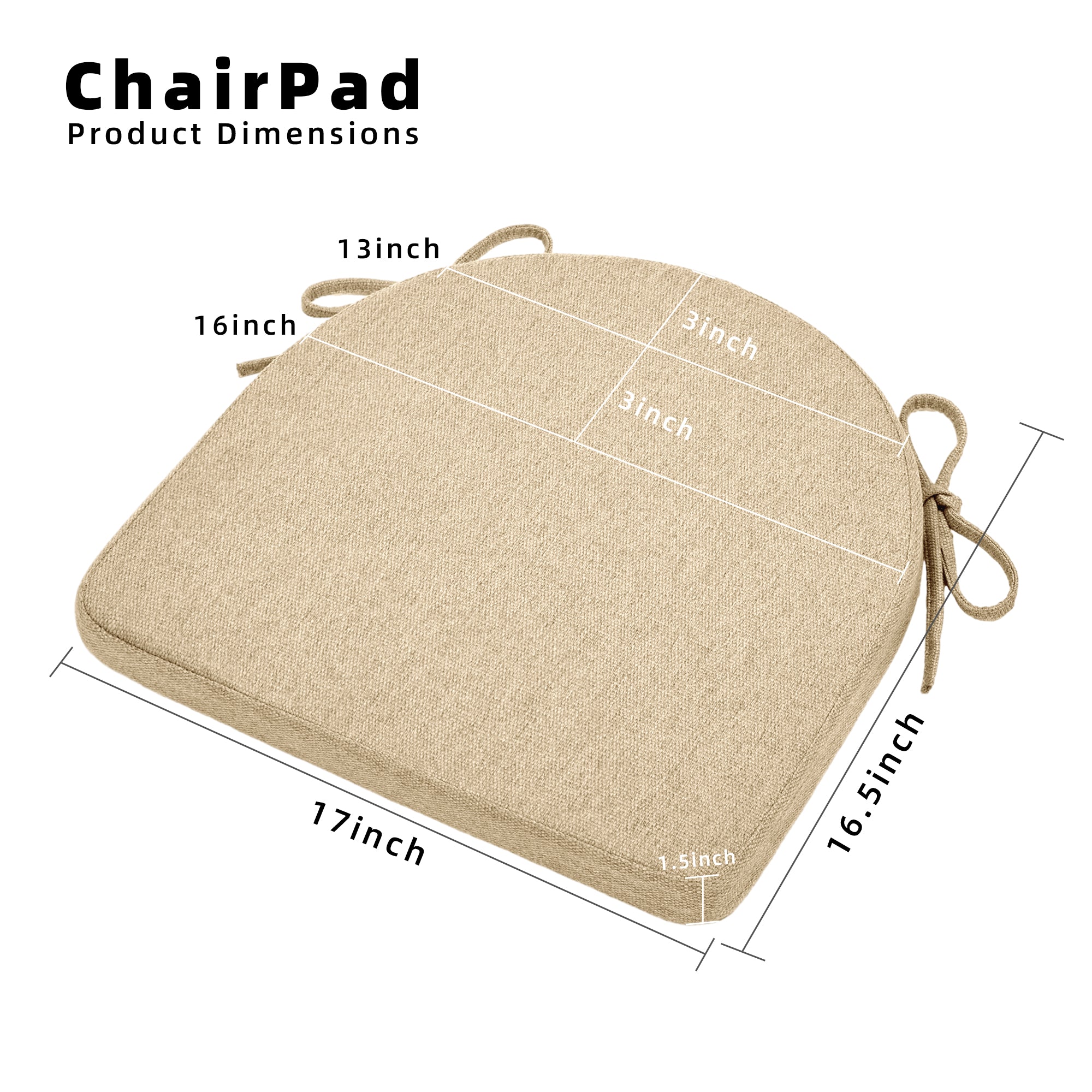 U-Shaped Memory Foam Dining Chair Cushion - Shinnwa