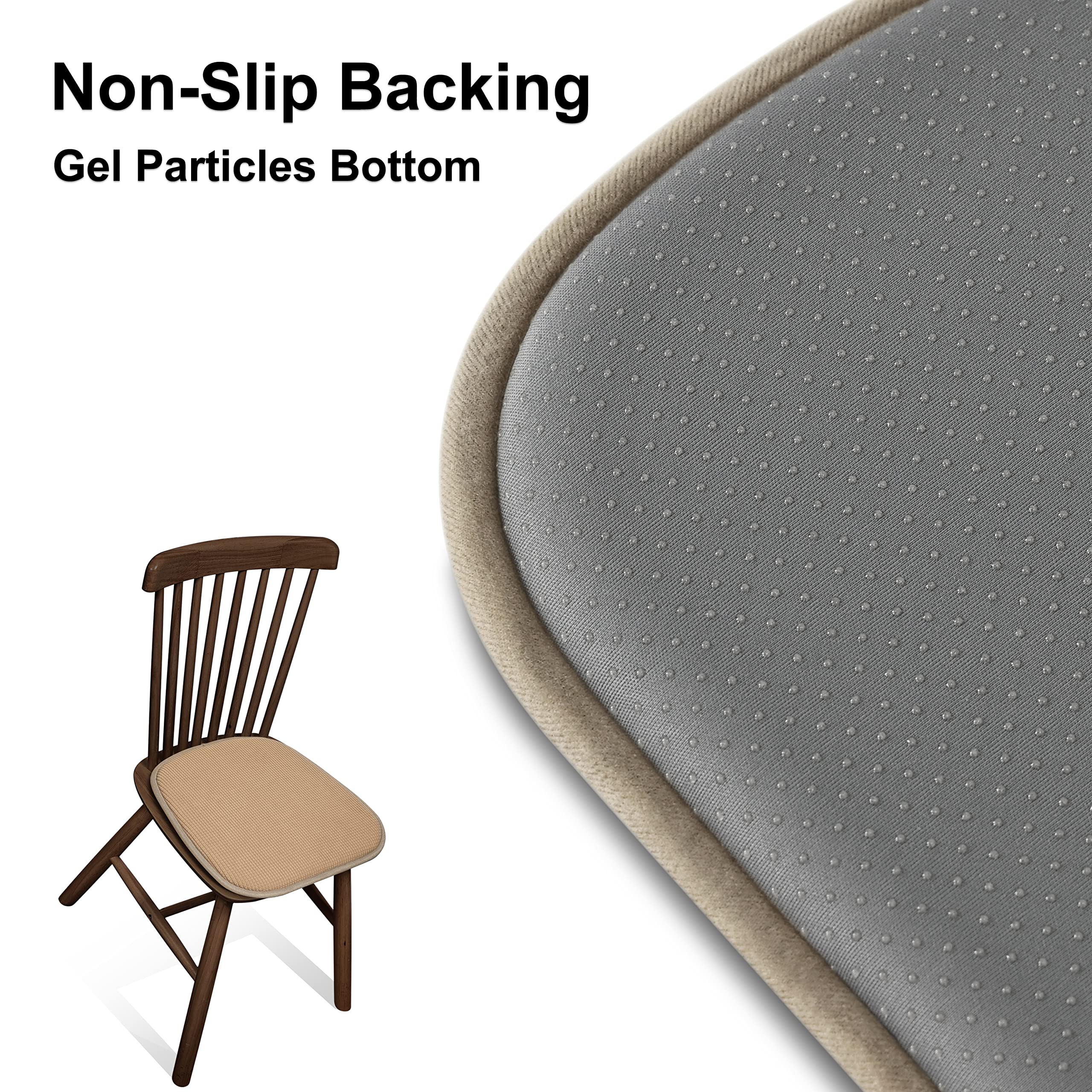 Dining Chair Cushions Soft Velvet Non Slip Chair Pads - Shinnwa