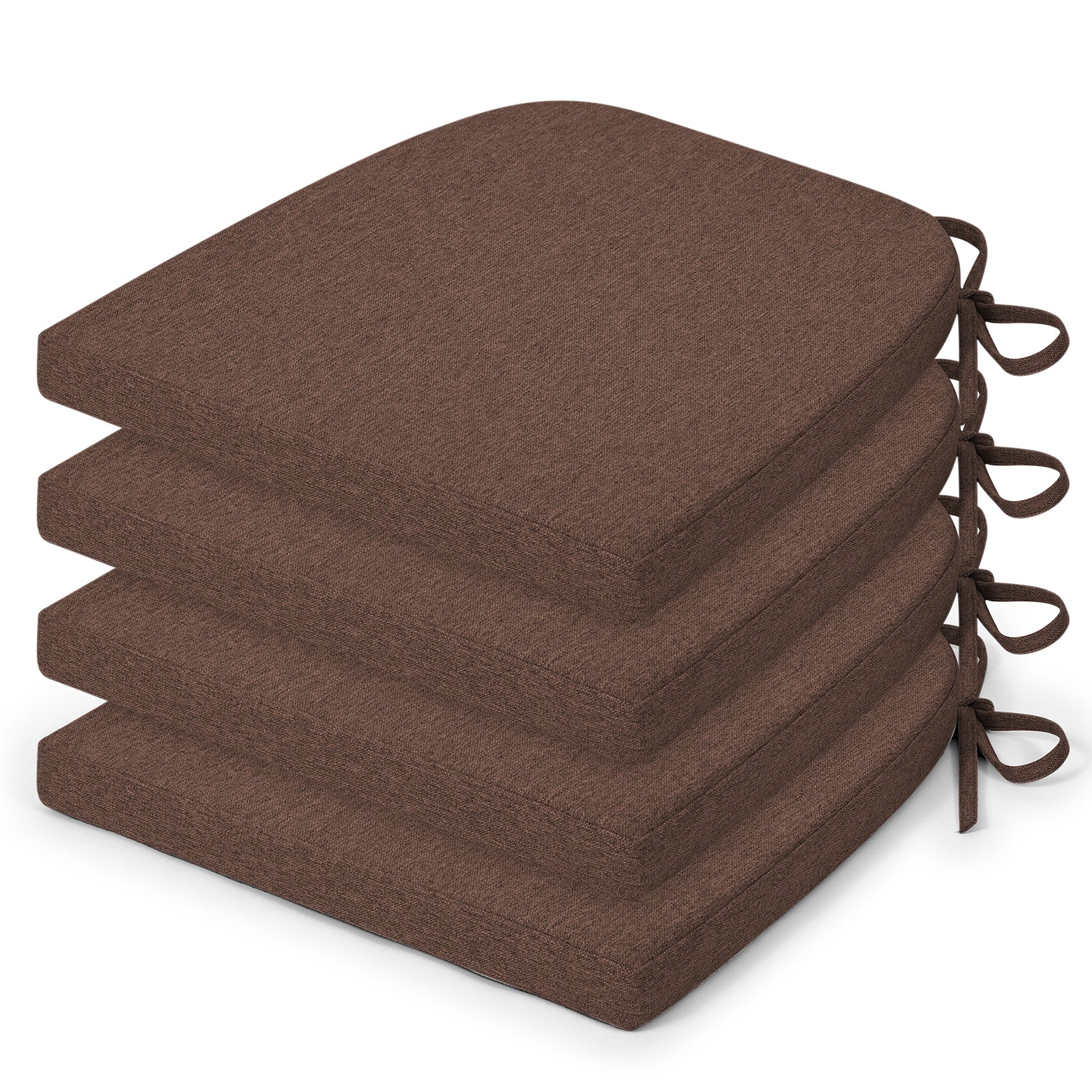Dining Chair Cushions Set of 4 D-Shaped Seat Cushion - Shinnwa
