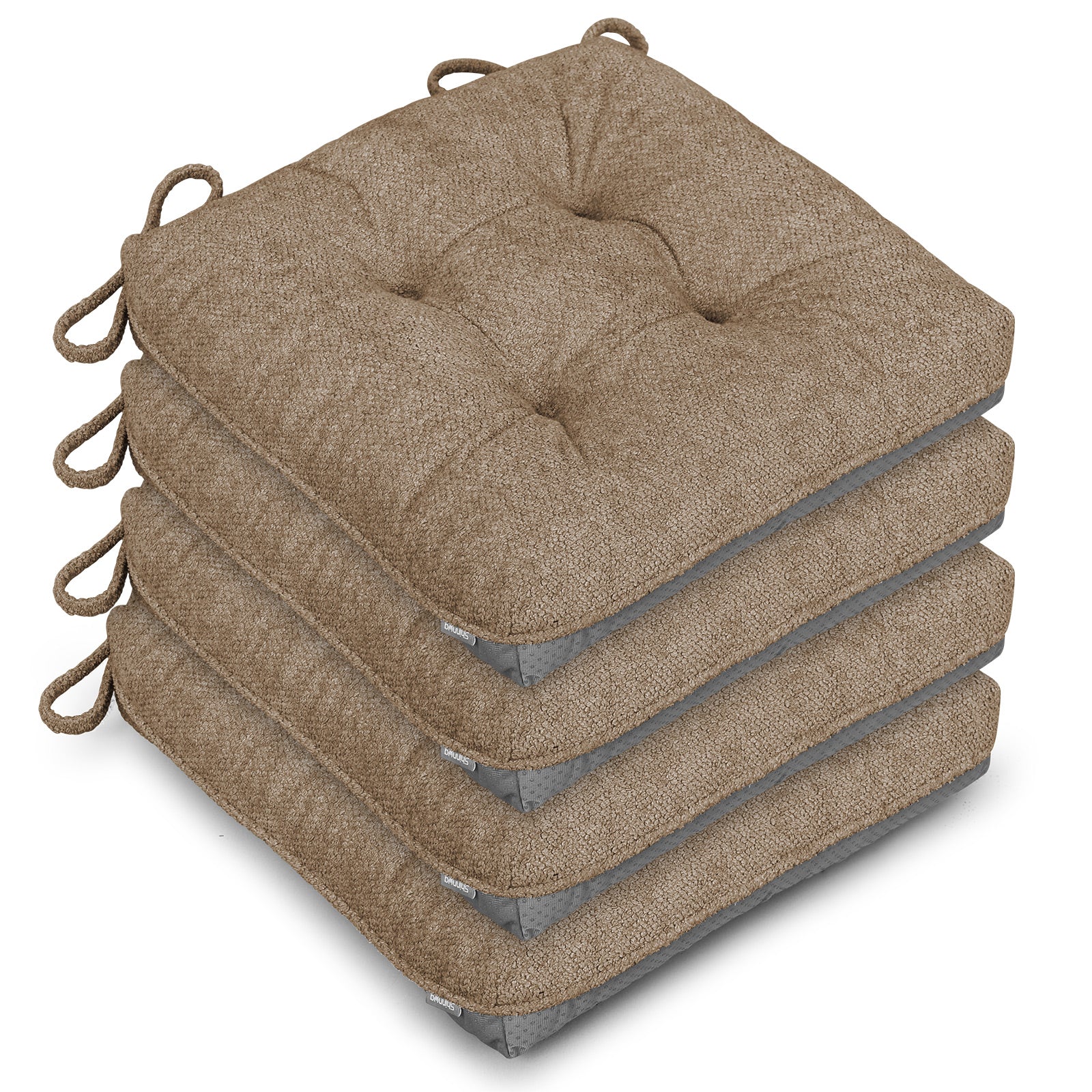 Kitchen Chair Cushions 3.5" Thick Bouclé Fabric Dining Chair Cushions - Shinnwa