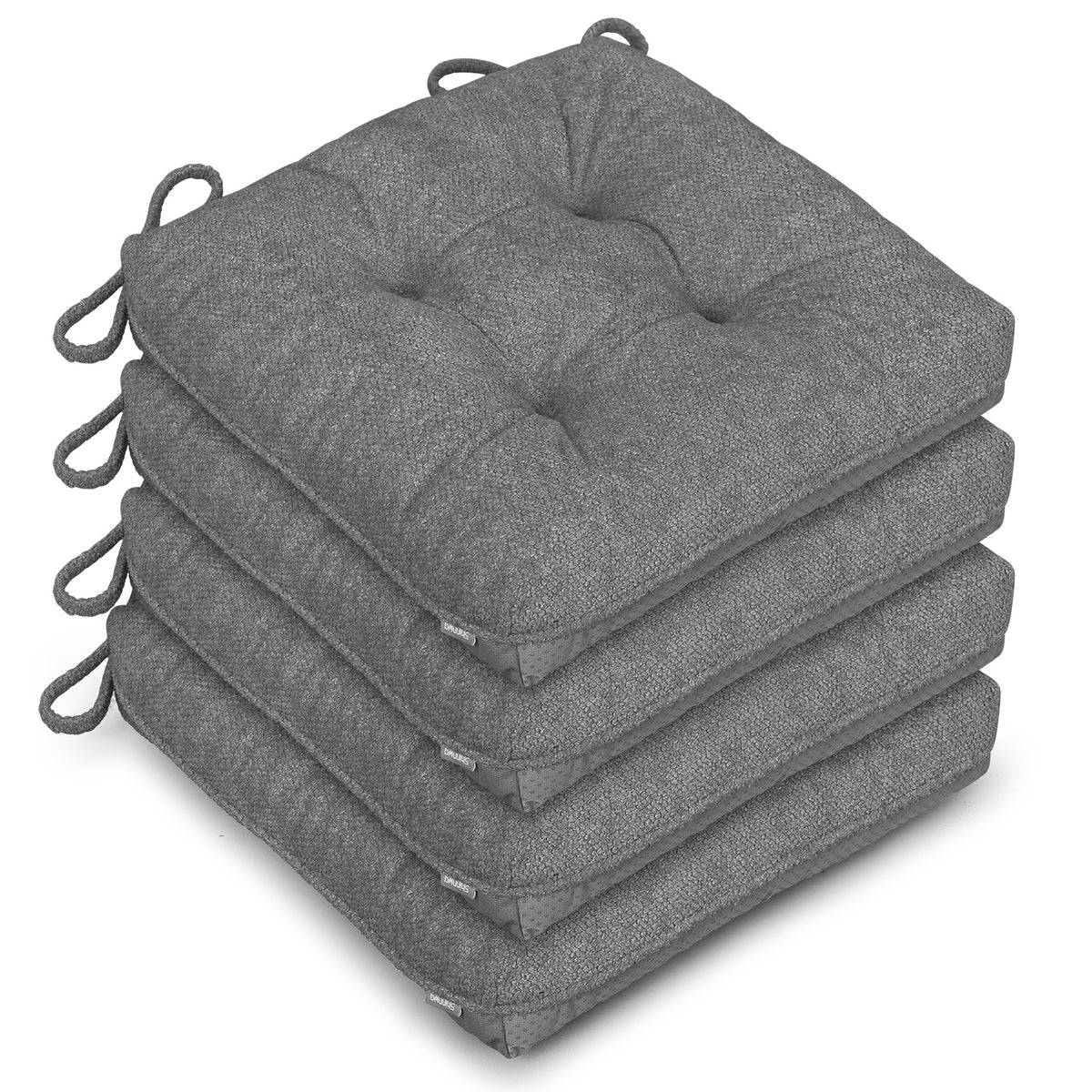 Kitchen Chair Cushions 3.5" Thick Bouclé Fabric Dining Chair Cushions - Shinnwa