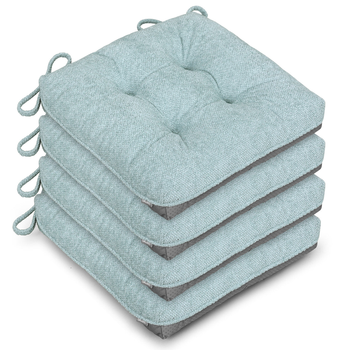 Kitchen Chair Cushions 3.5" Thick Bouclé Fabric Dining Chair Cushions - Shinnwa