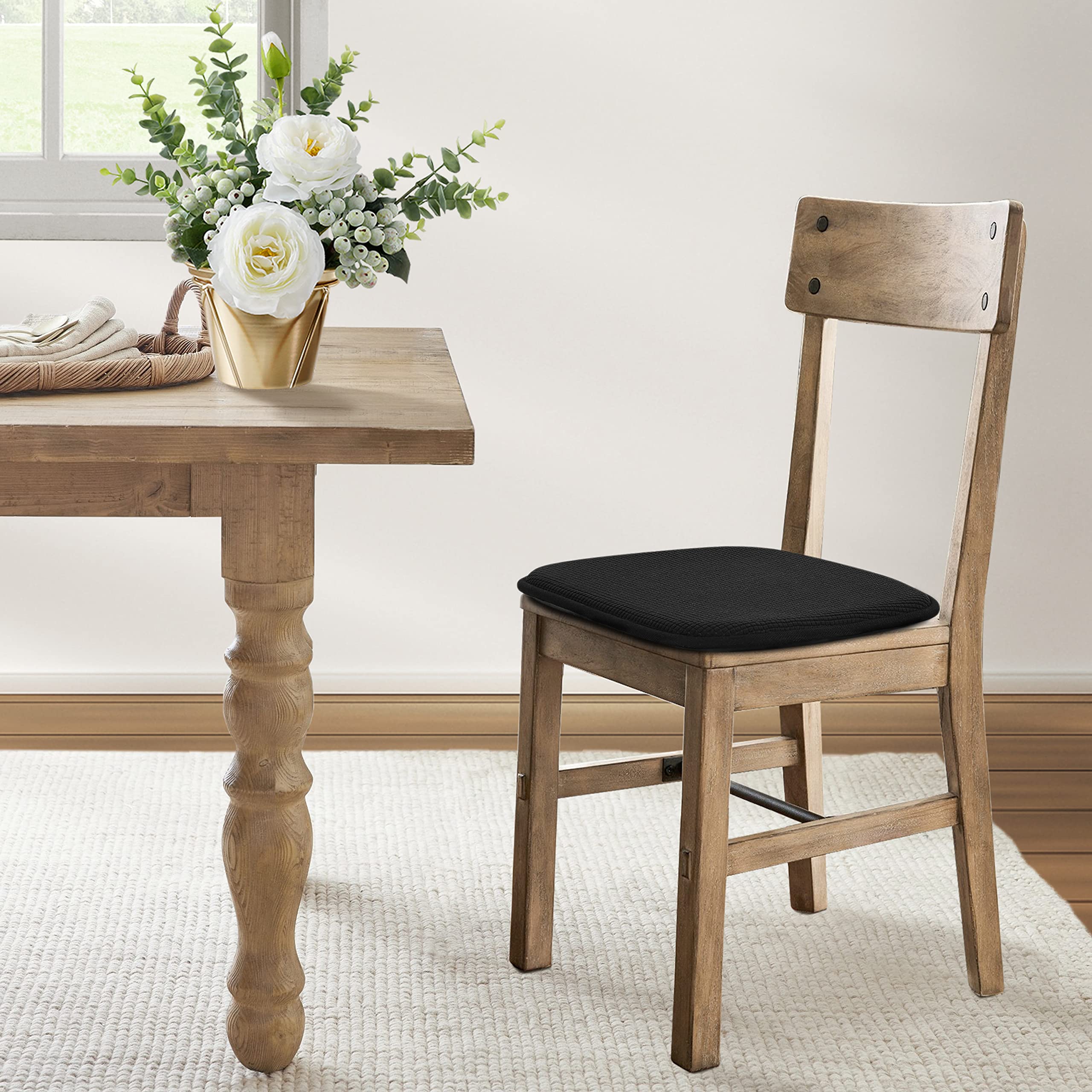 Dining Chair Cushions Soft Velvet Non Slip Chair Pads - Shinnwa