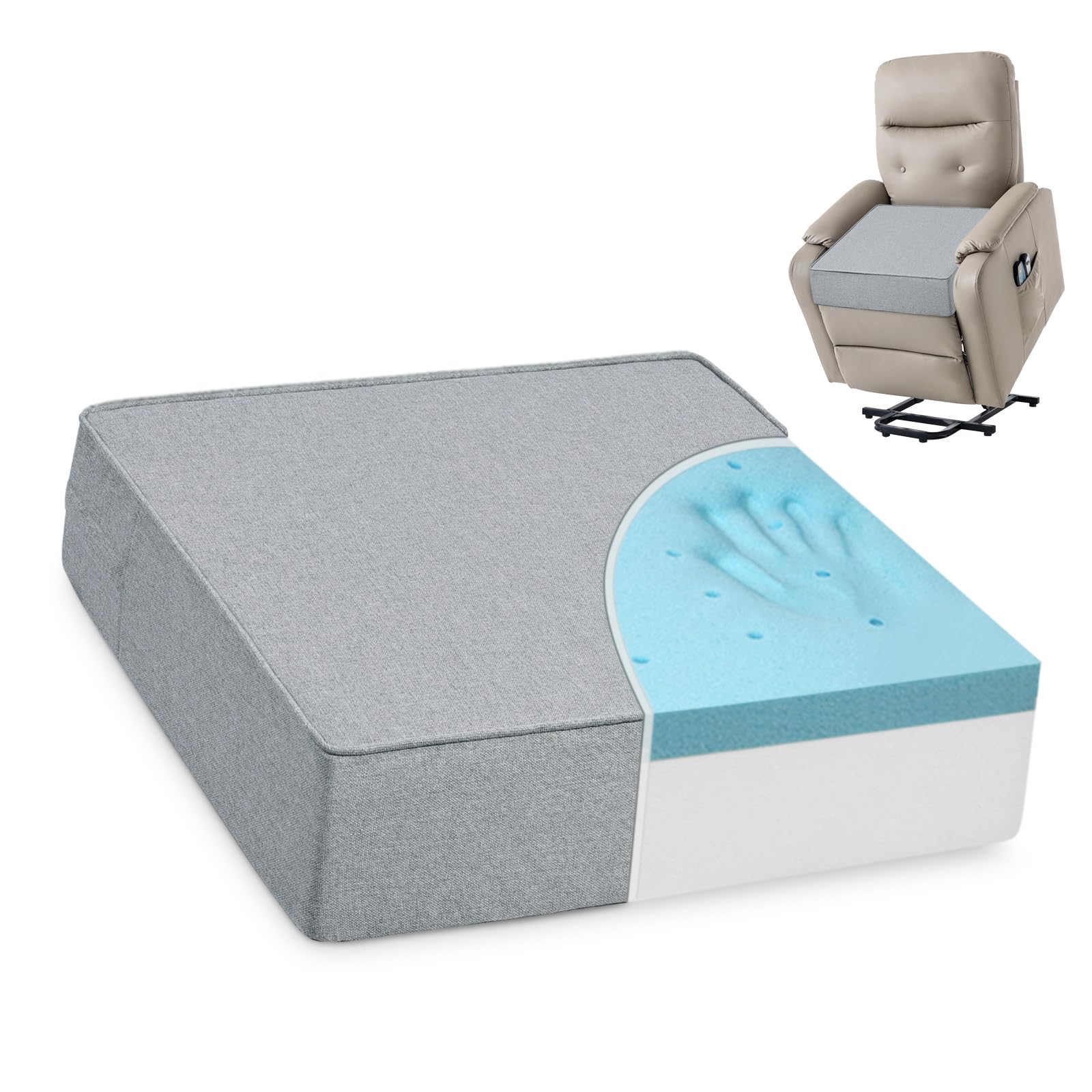Recliner Chair Cushion Extra Large Memory Foam Seat Cushion