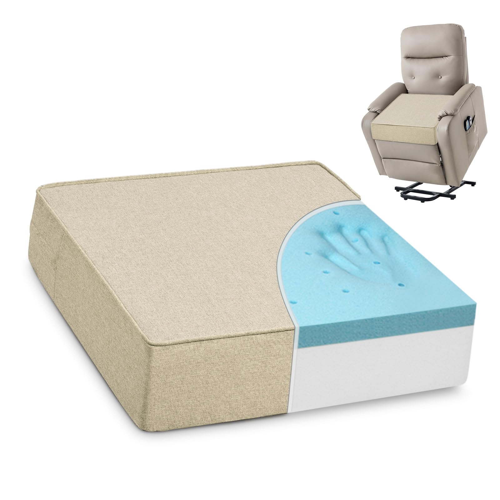 Recliner Chair Cushion Extra Large Memory Foam Seat Cushion
